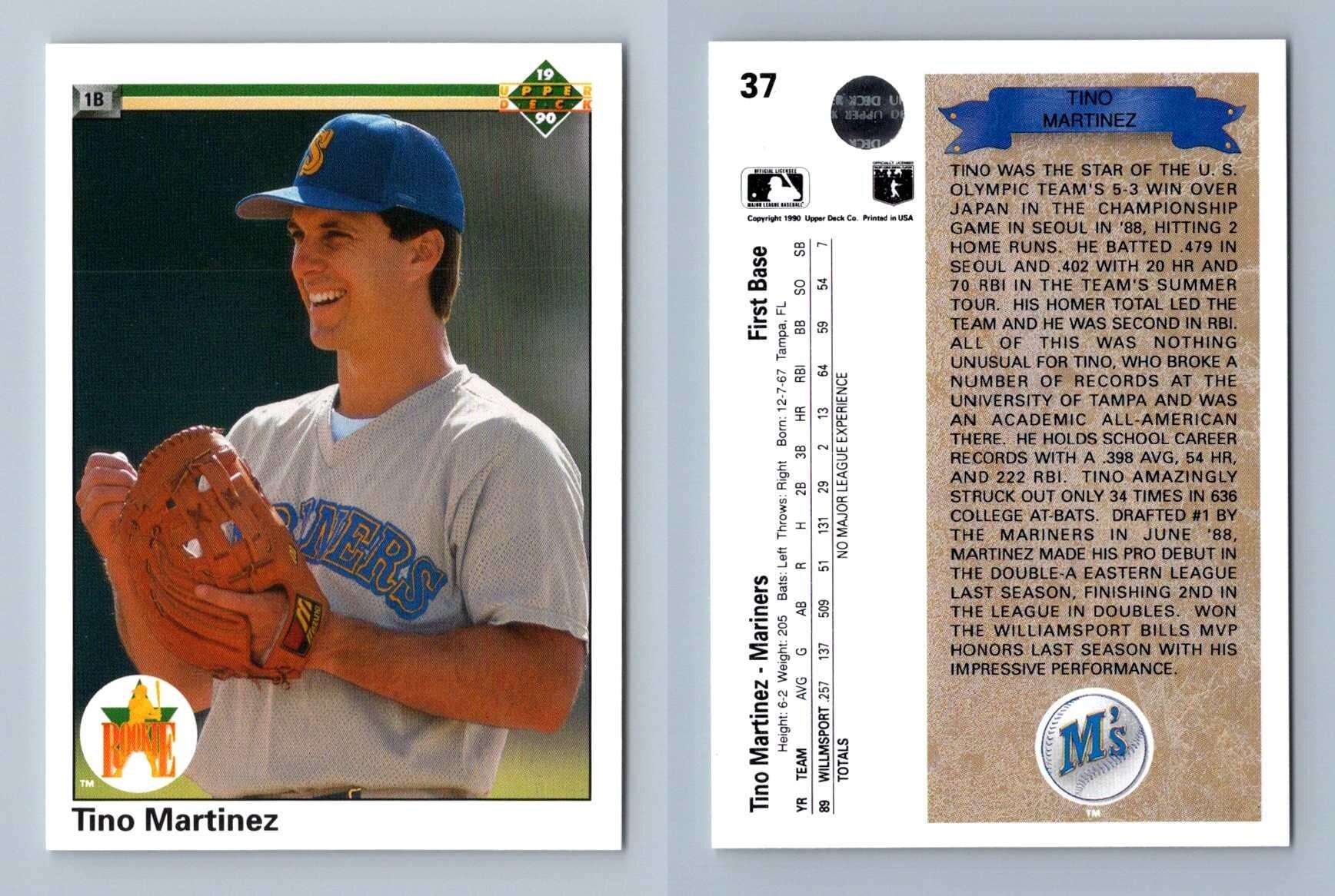 Tino Martinez 1990 Upper Deck #37 Baseball Card