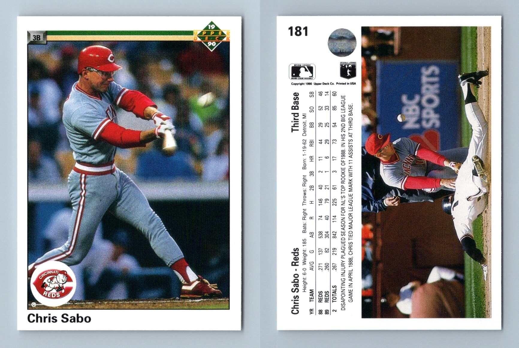 CHRIS SABO ROOKIE CARD - 1989 UPPER DECK COLLECTIBLE BASEBALL CARD