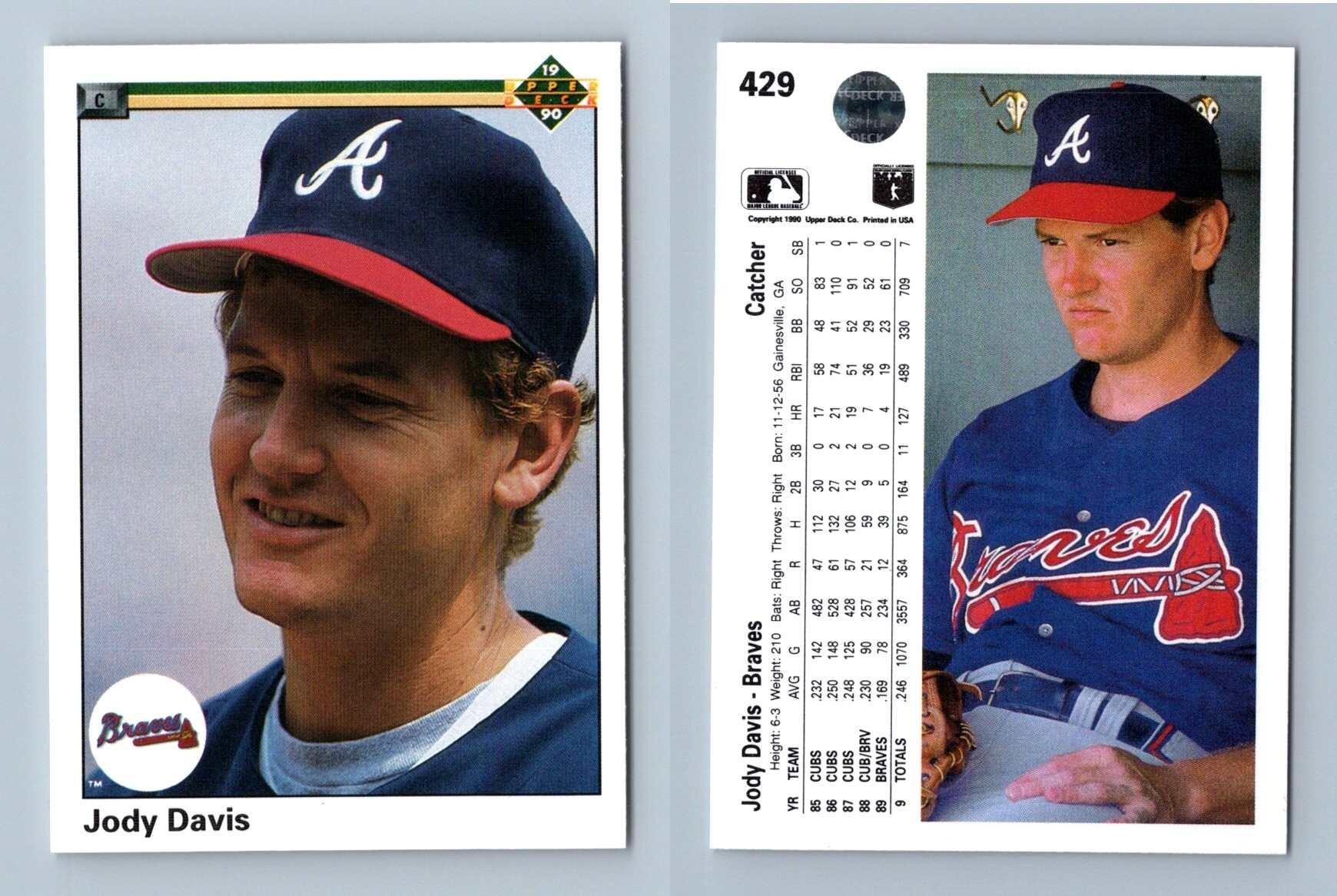 Jody Davis - Braves #429 Upper Deck 1990 Baseball Trading Card