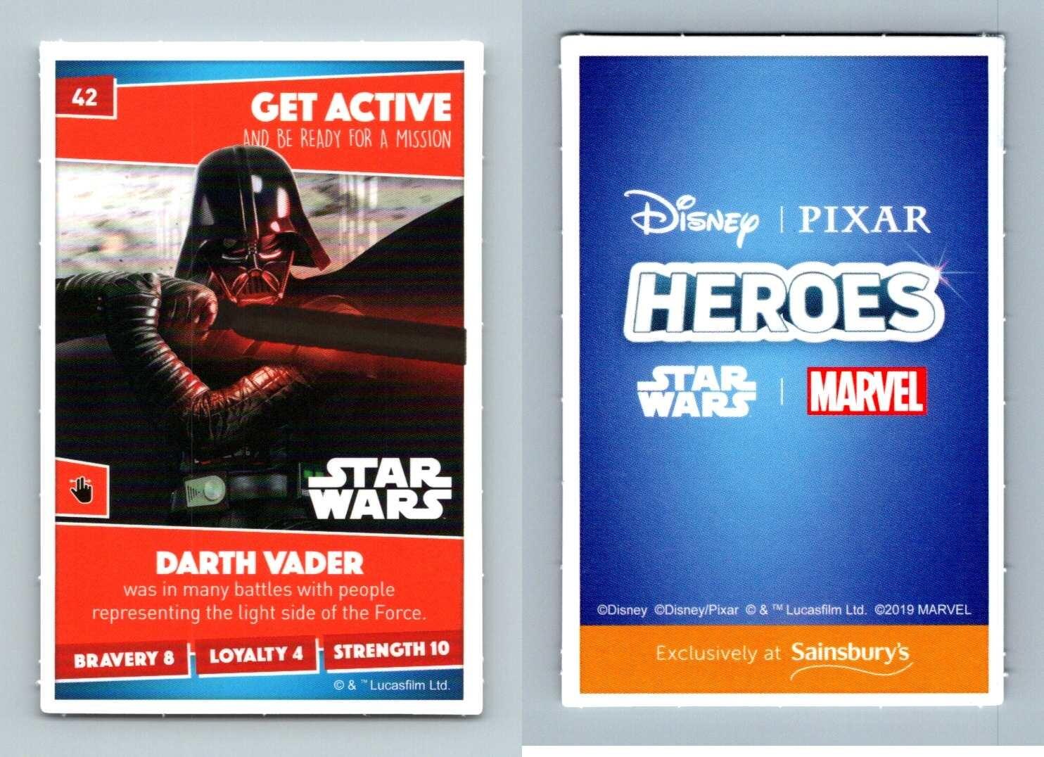 Darth Vader #42 Disney Heroes 2019 Sainsburys Thermal Trading Card