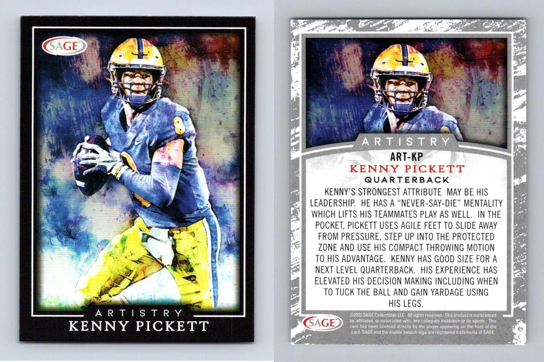 Kenny Pickett ARTKP Sage High Series Football 2022 Artistry Trading Card