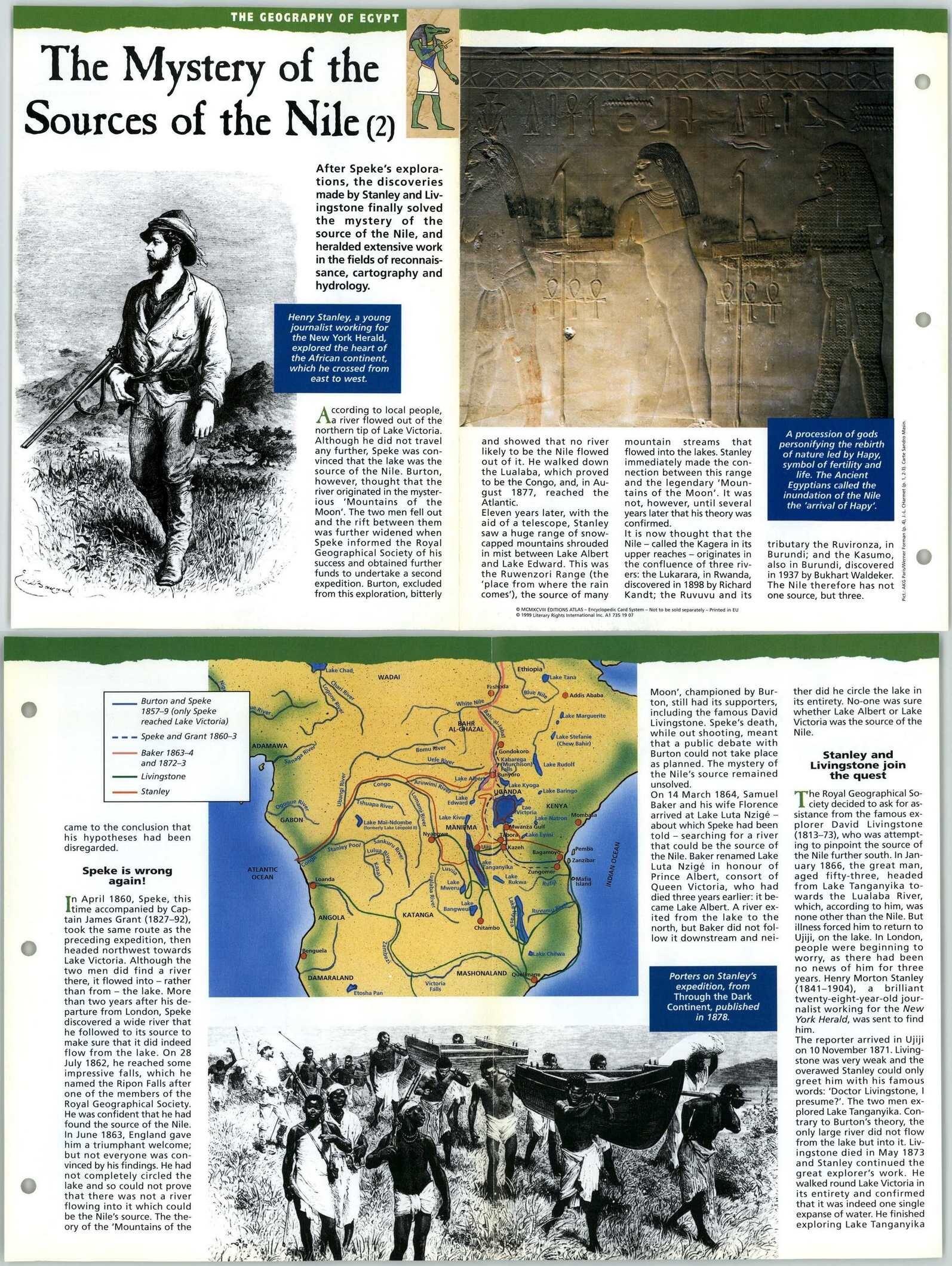 Mystery Sources Of Nile 2 - Geography - Glory Of Ancient Egypt Fold Out ...