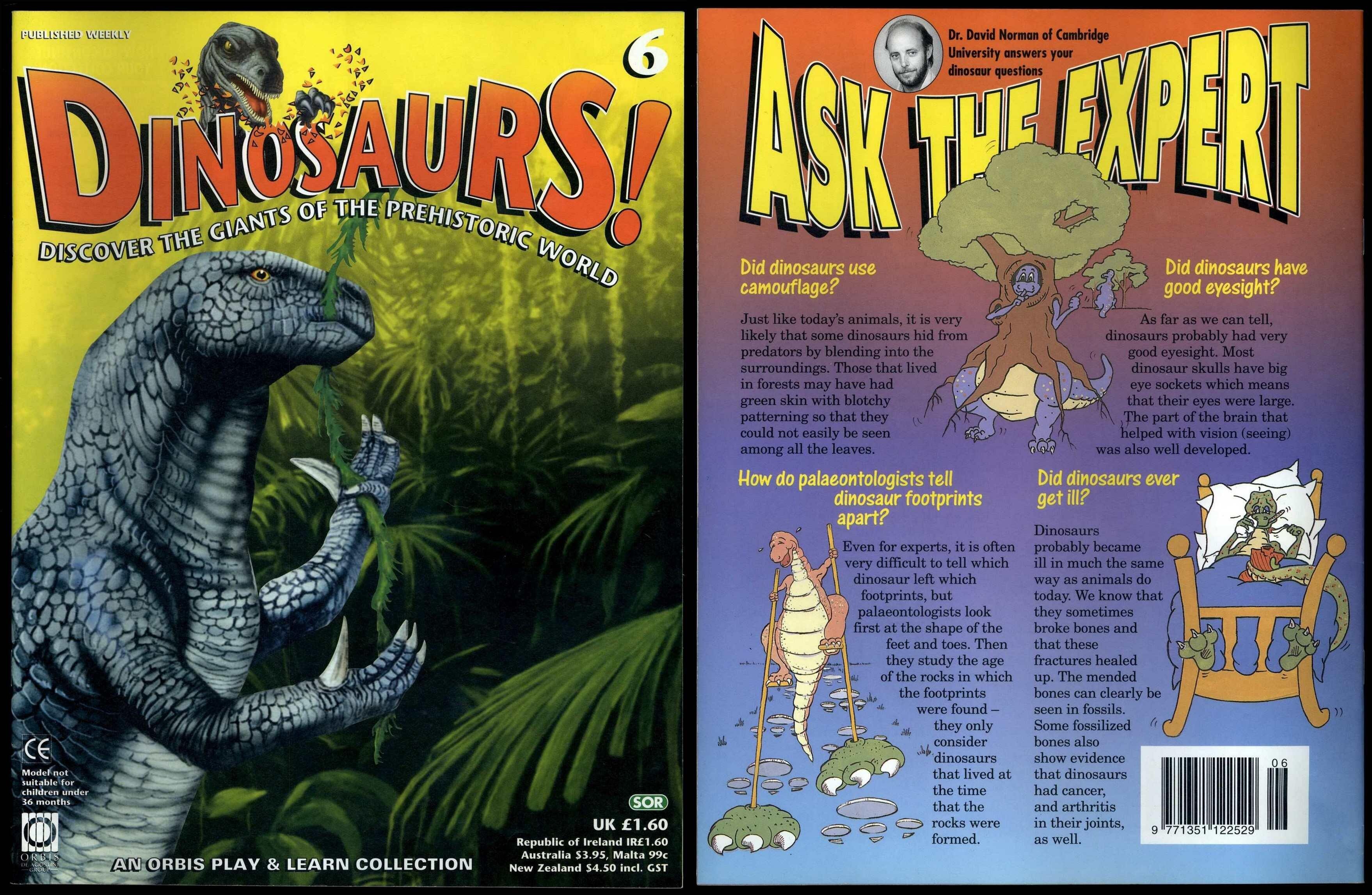 Dinosaurs! #6 Orbis Play & Learn Partwork Magazine