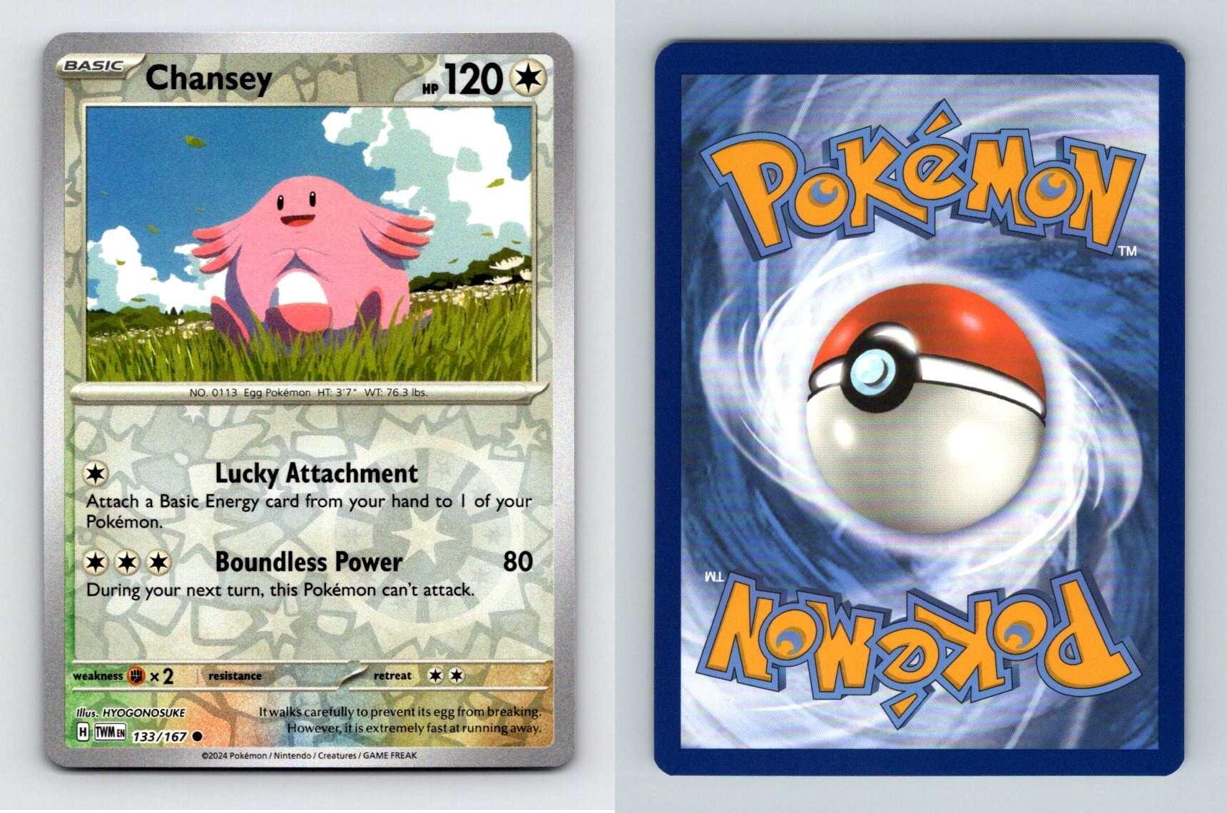 Chansey #133/167 SV Twilight Masquerade 2024 Pokemon Reverse Holo ...