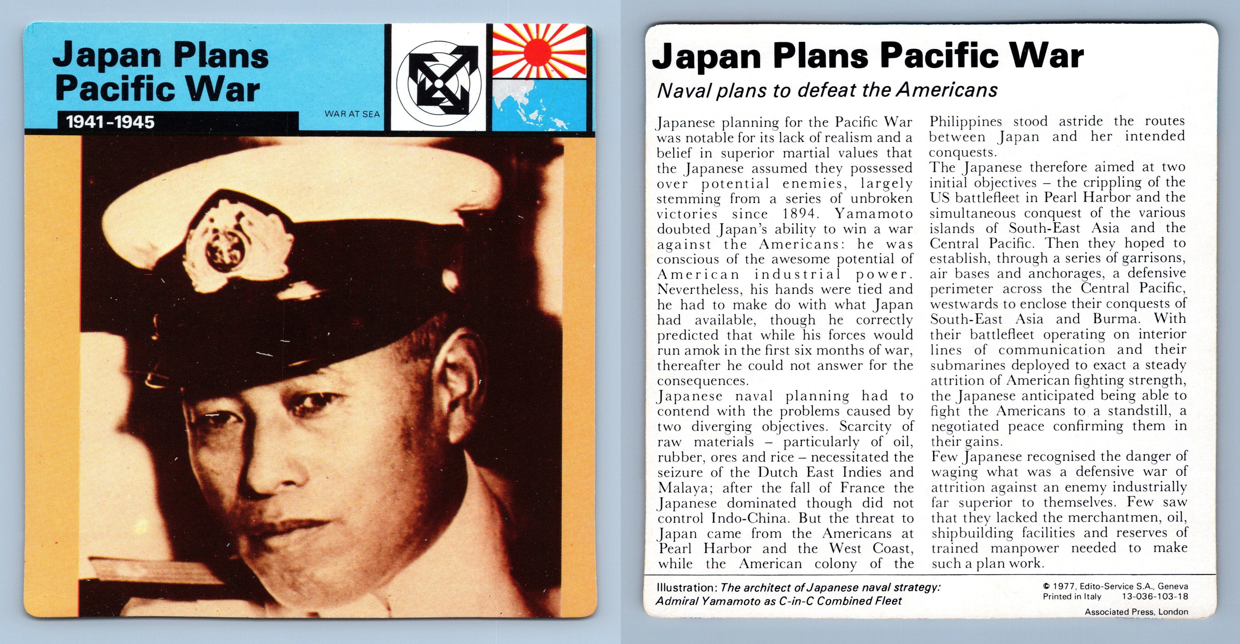 Japan Plans Pacific War - 1941-45 - War At Sea - WW2 Edito-Service SA ...