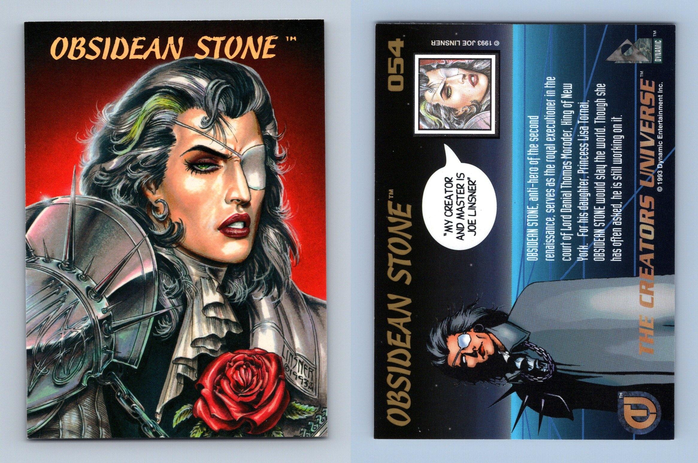 Obsidean Stone #054 The Creators Universe 1993 Dynamic Trading Card - Photo 1/1
