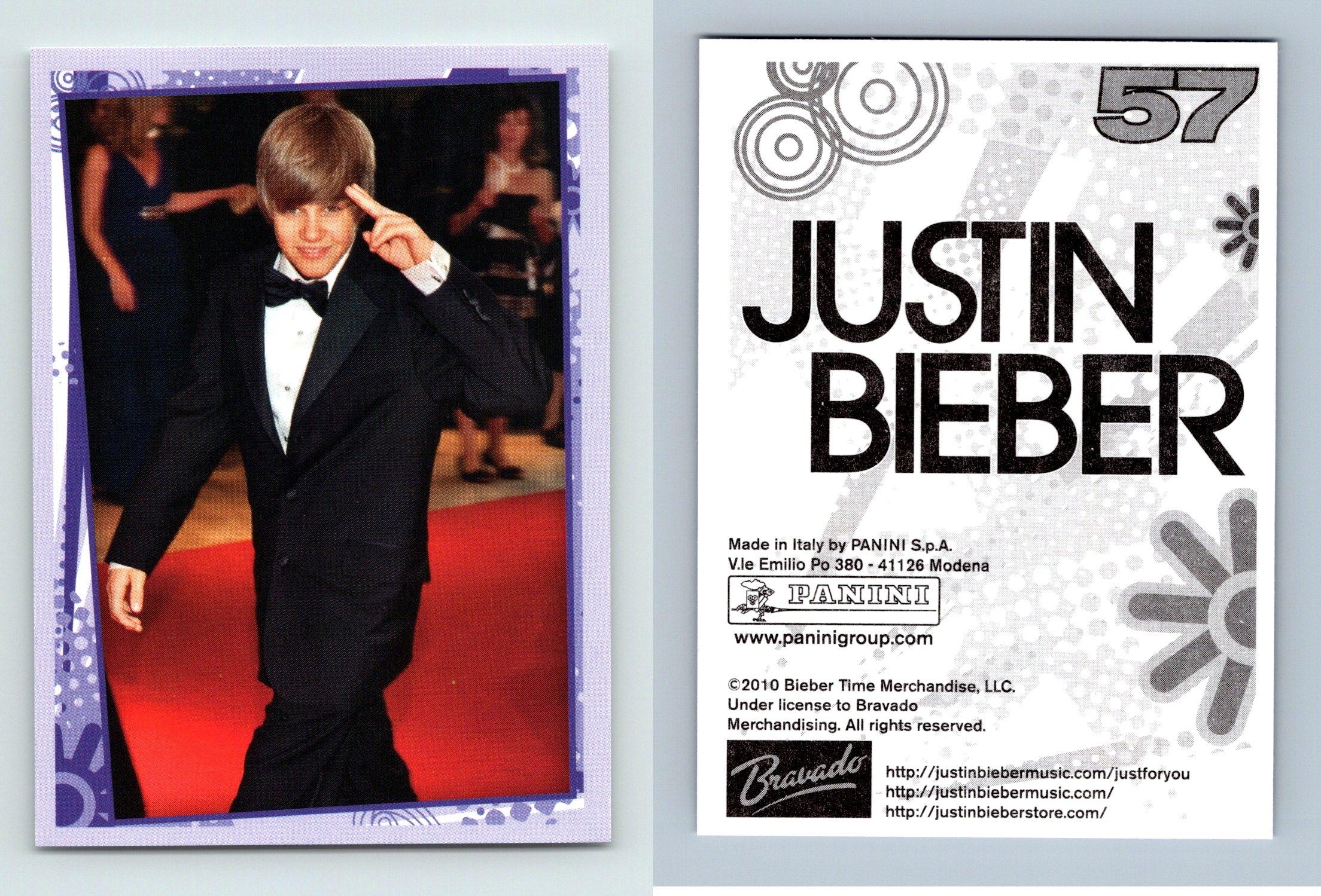 Justin Bieber #68 Panini 2010 Sticker