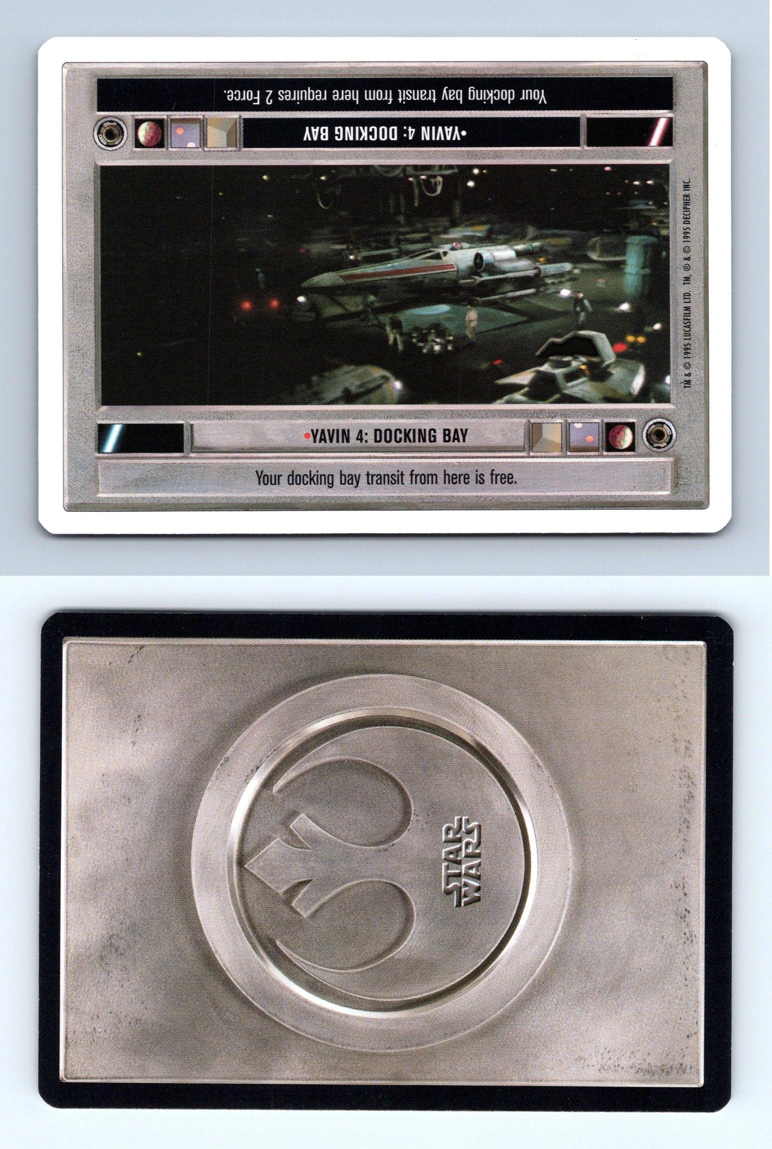 Yavin 4 Docking Bay Star Wars Premiere Unlimited 1995 LS Common CCG Card