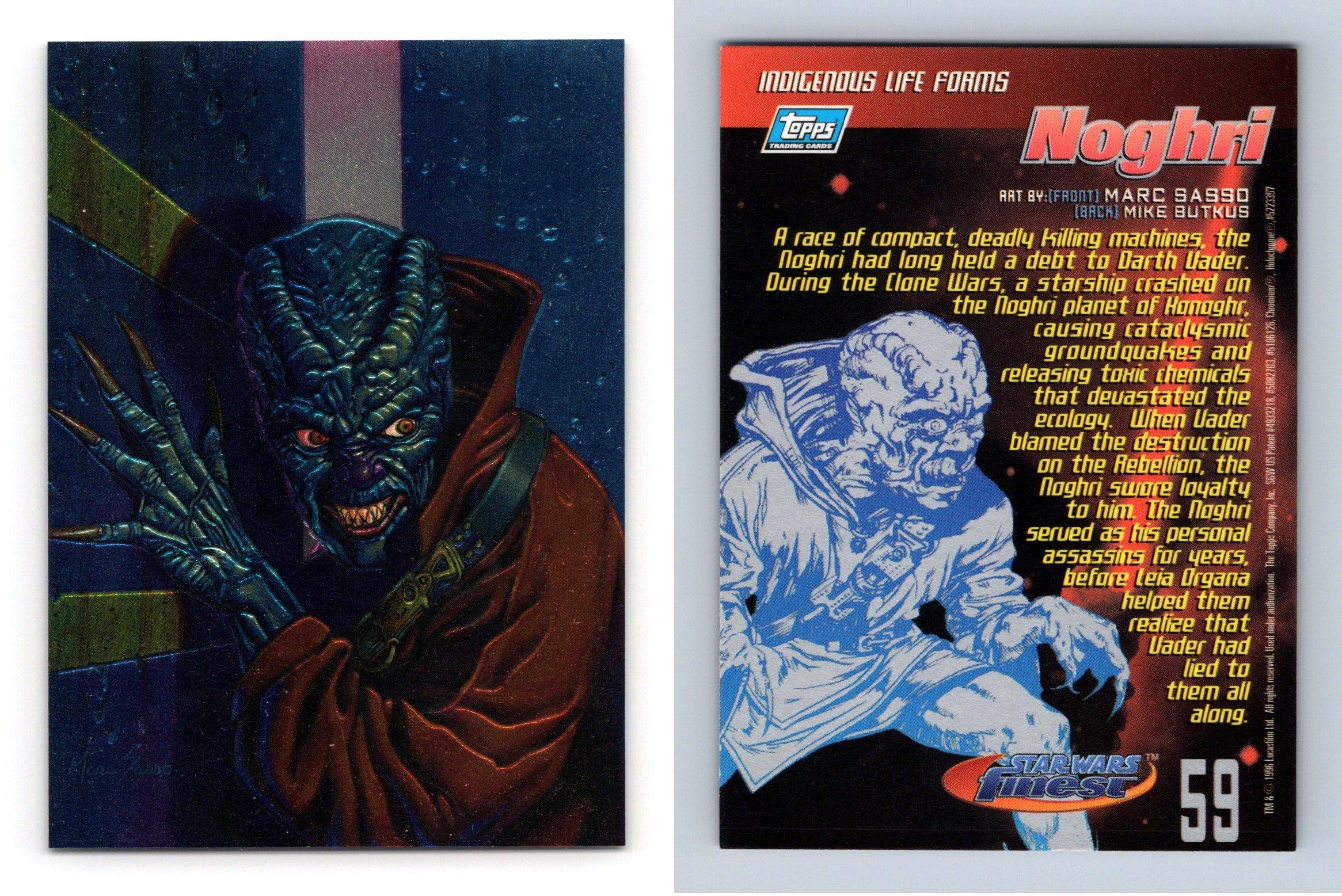 Noghri #59 Star Wars Finest 1996 Topps Trading Card - Afbeelding 1 van 1