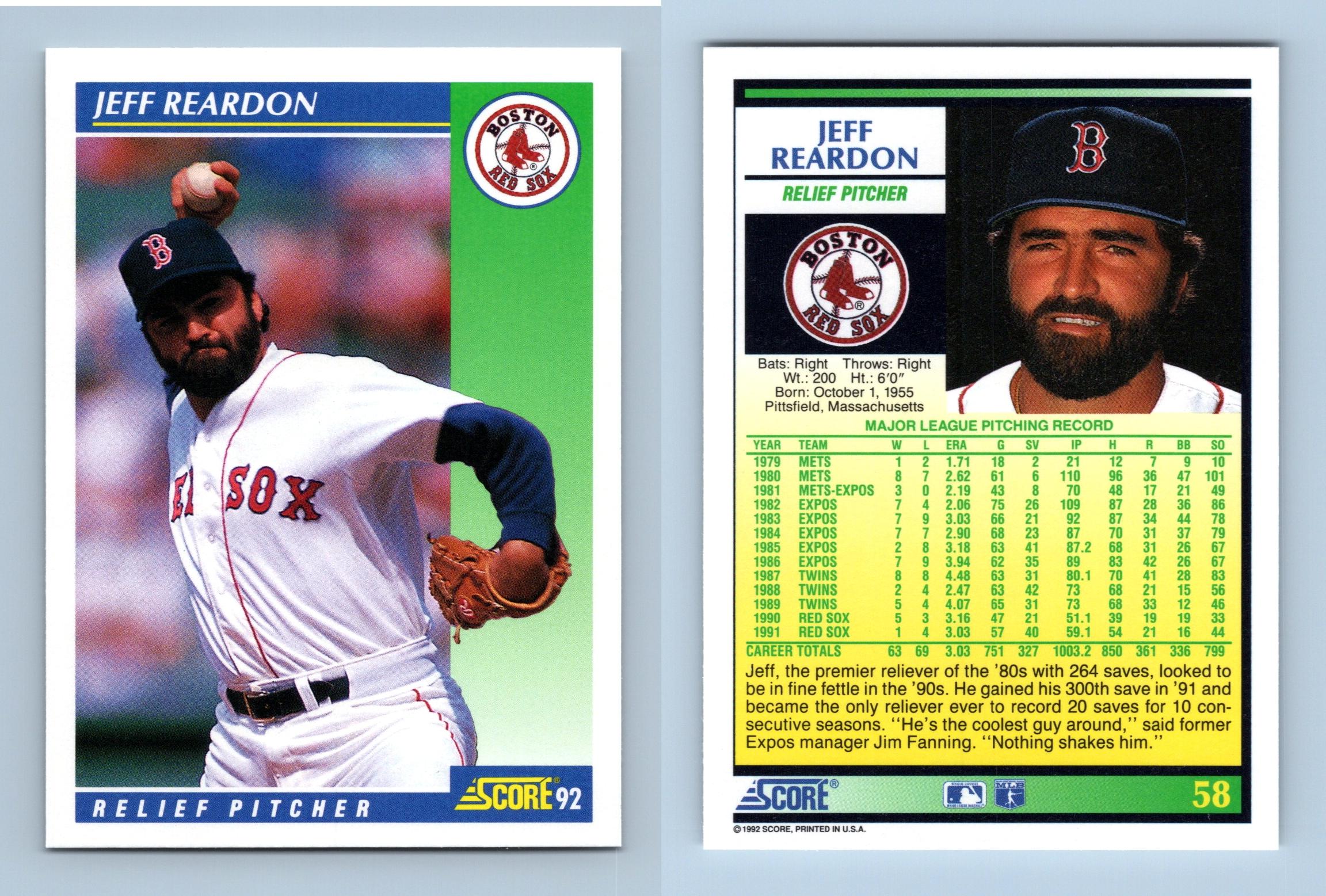 1980's Boston Red Sox Baseball Cards 