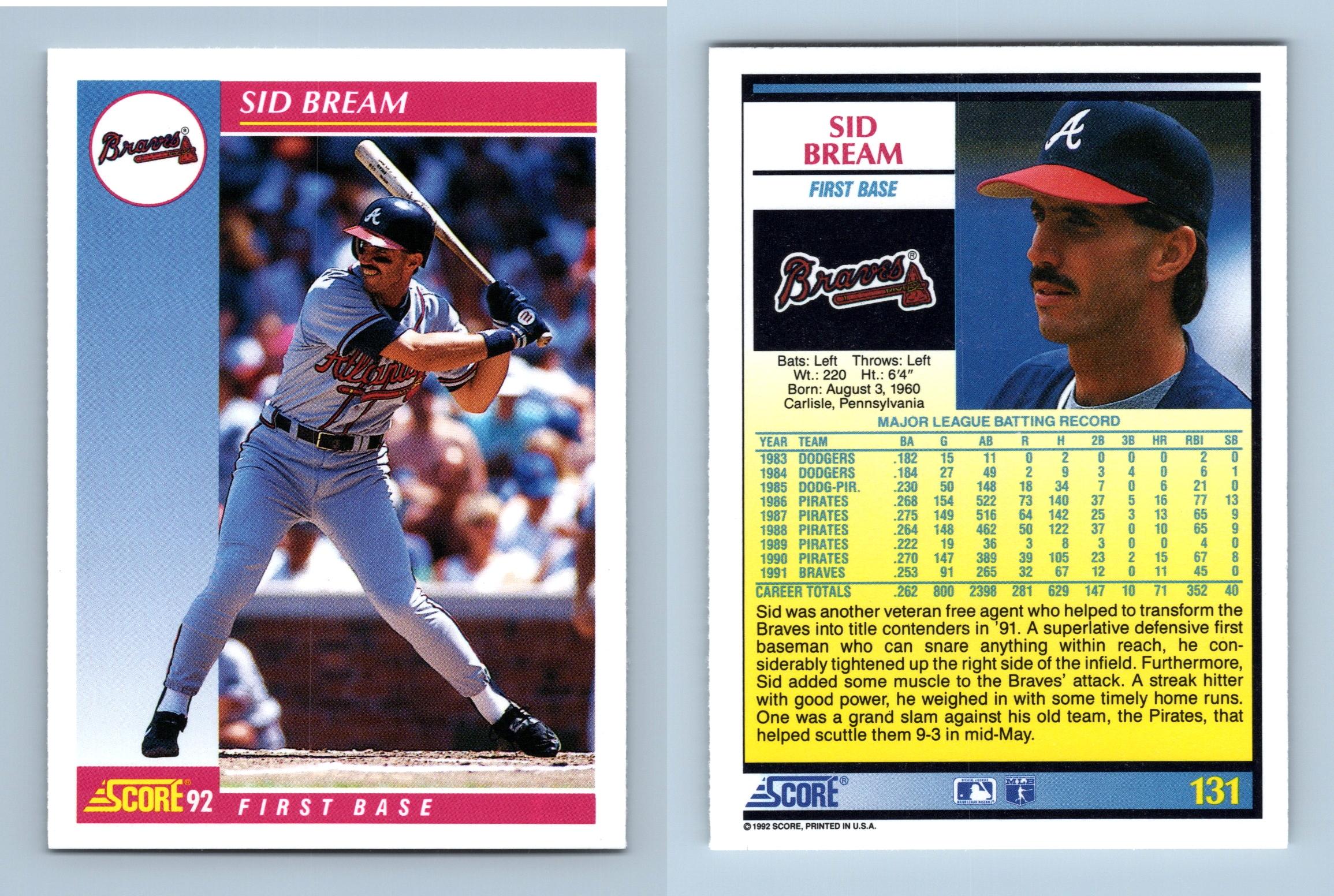 Bill Doran - Reds - #77 Score 1992 Baseball Trading Card