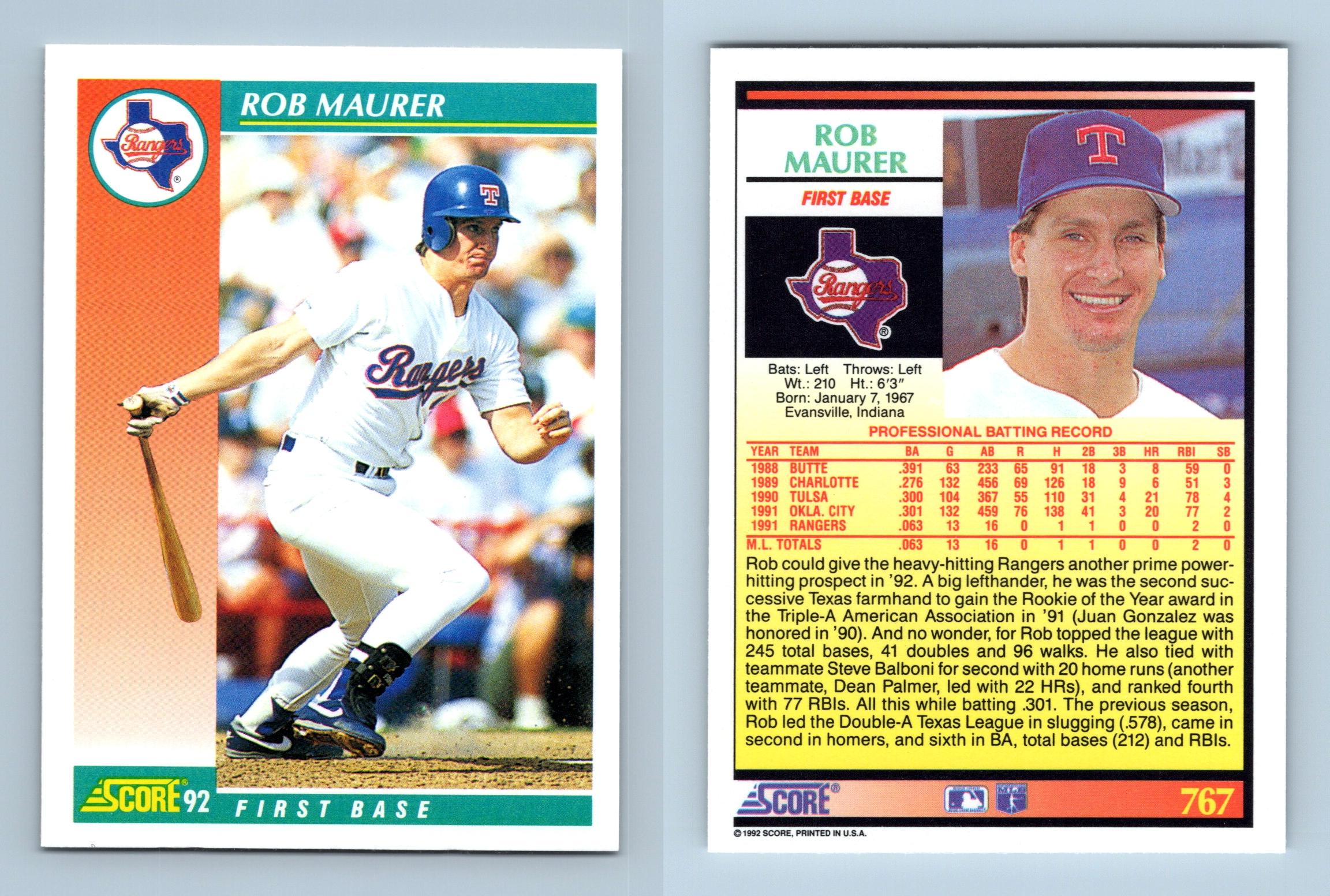 Vinny Castilla - Braves - #860 Score 1992 Baseball RC Trading Card