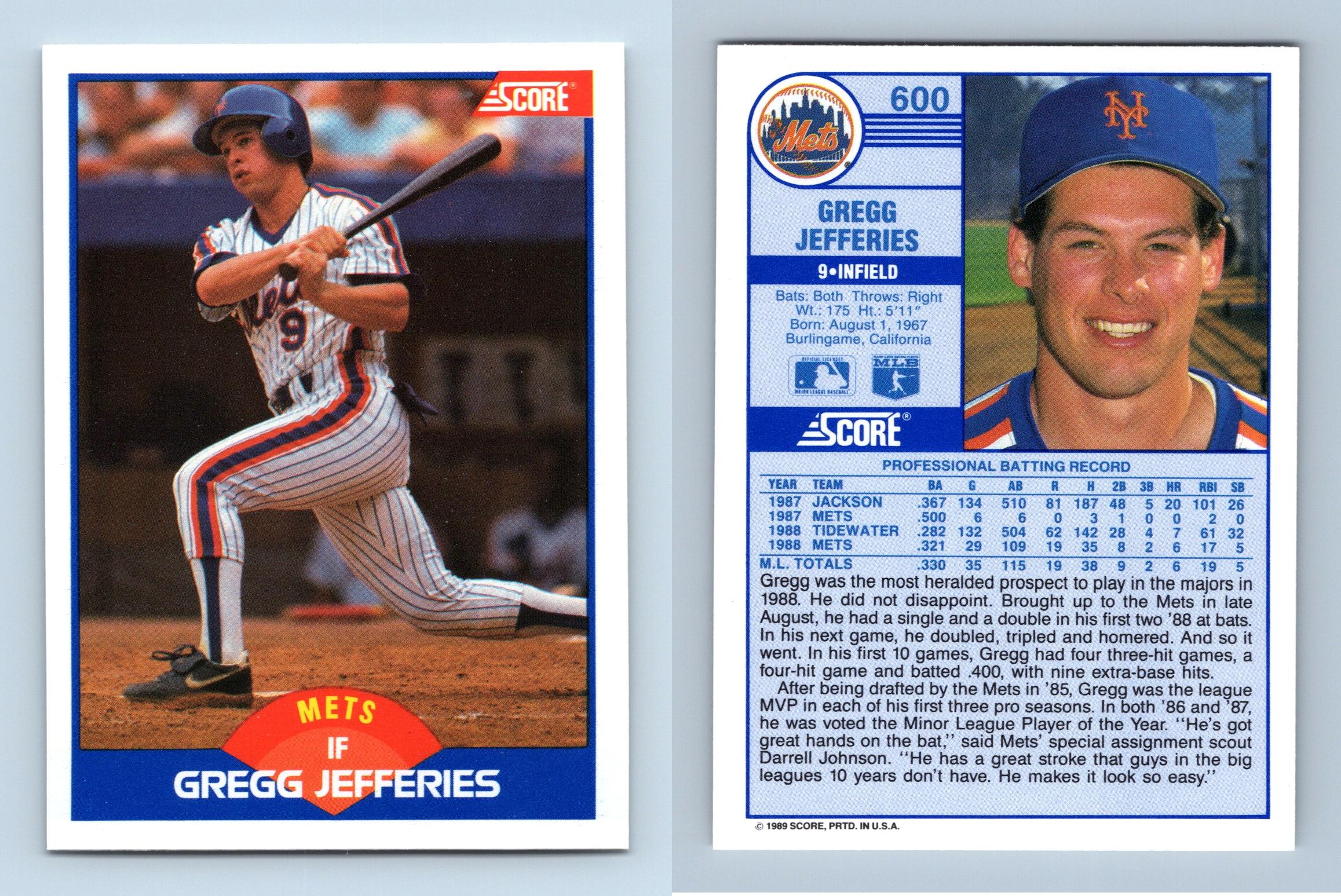 Gregg Jefferies Rookie Card Baseball Cards