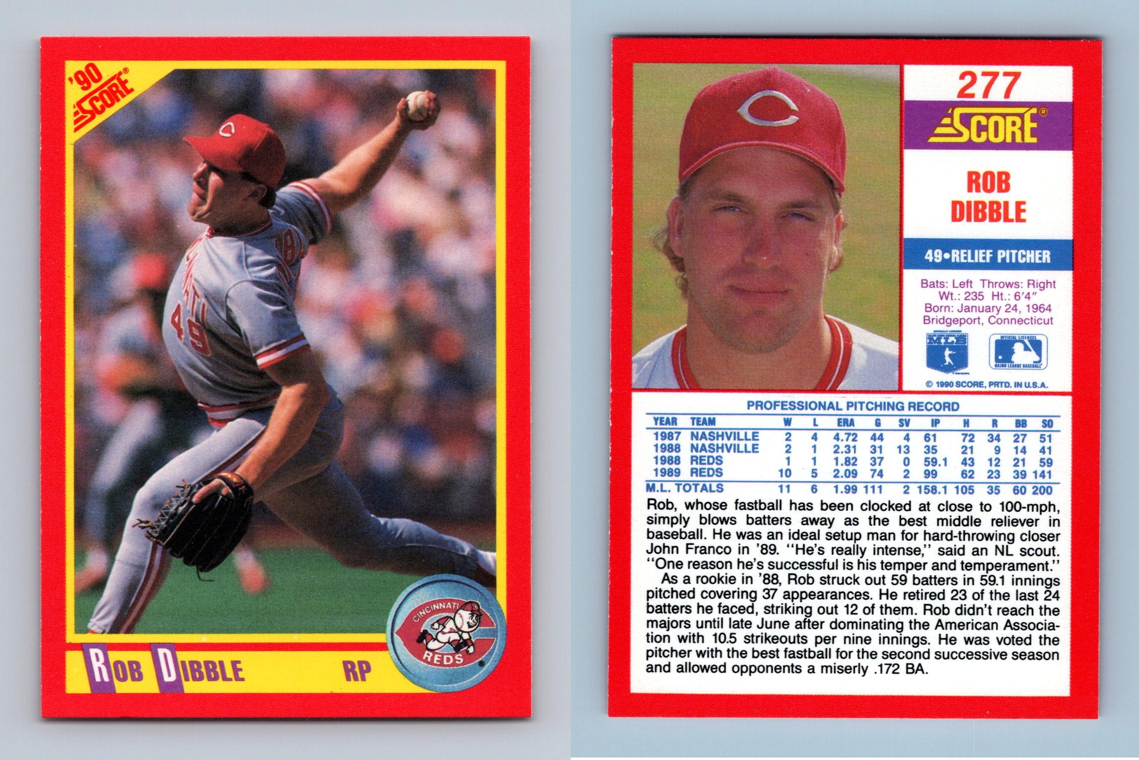 Rob Dibble - Reds #277 Score 1990 Baseball Trading Card