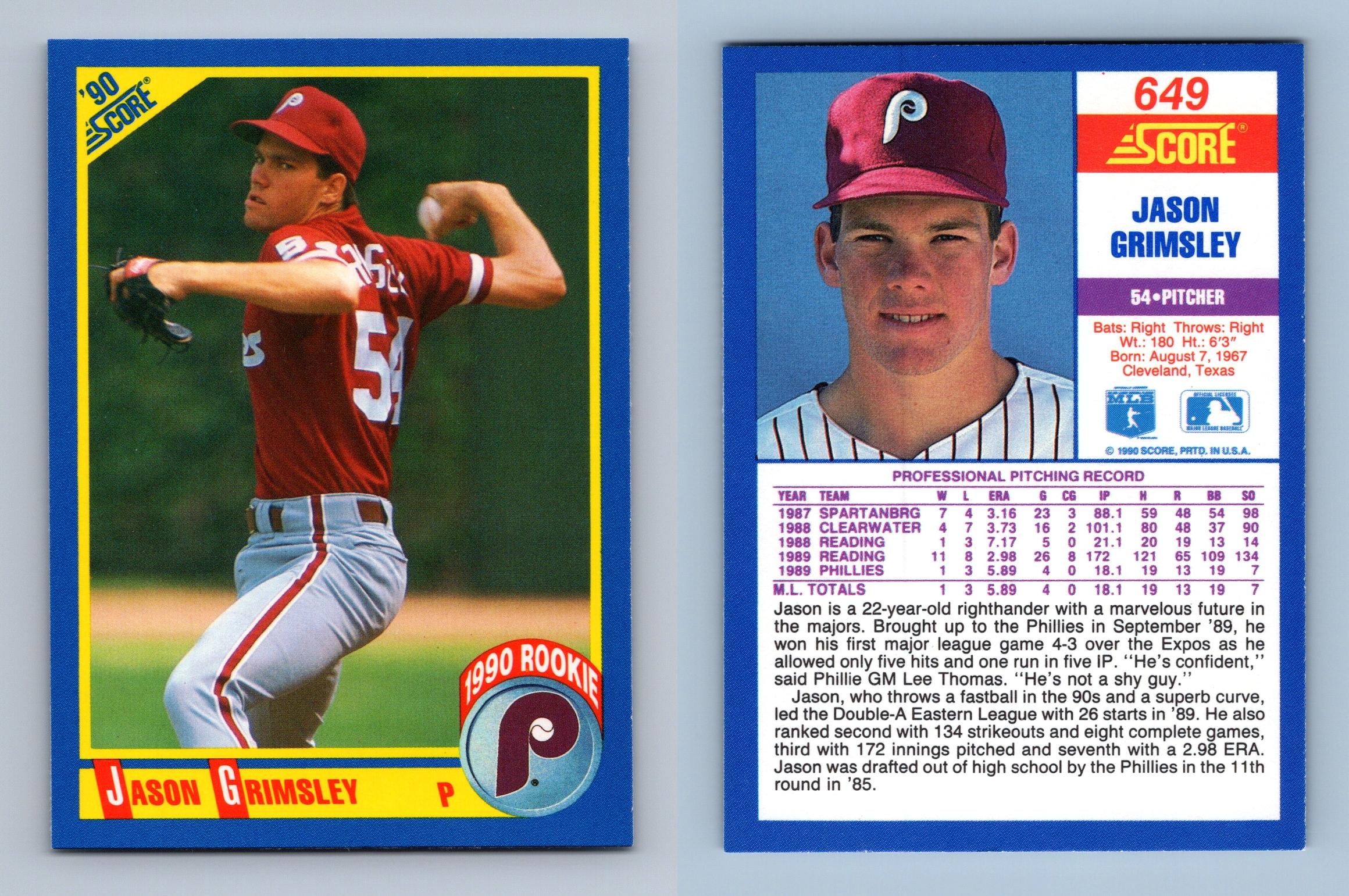 Bob Forsch - Astros #219 Score 1990 Baseball Trading Card