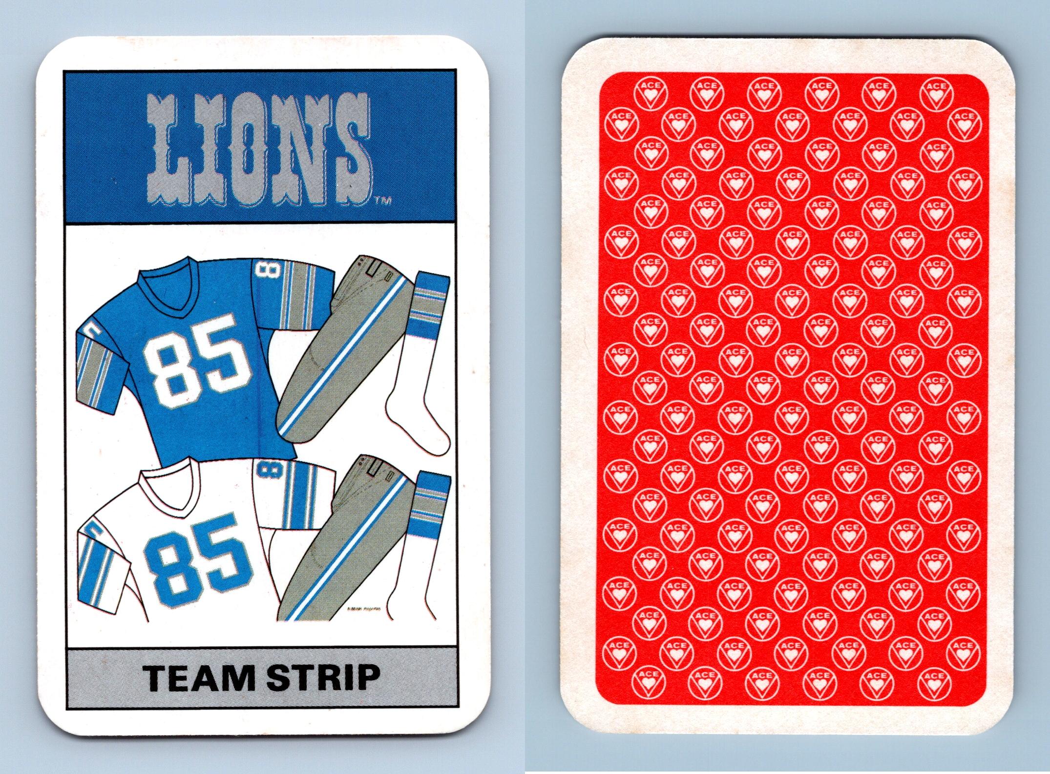 1986 Team Statistics - Detroit Lions 1987 ACE NFL Fact Pack Card