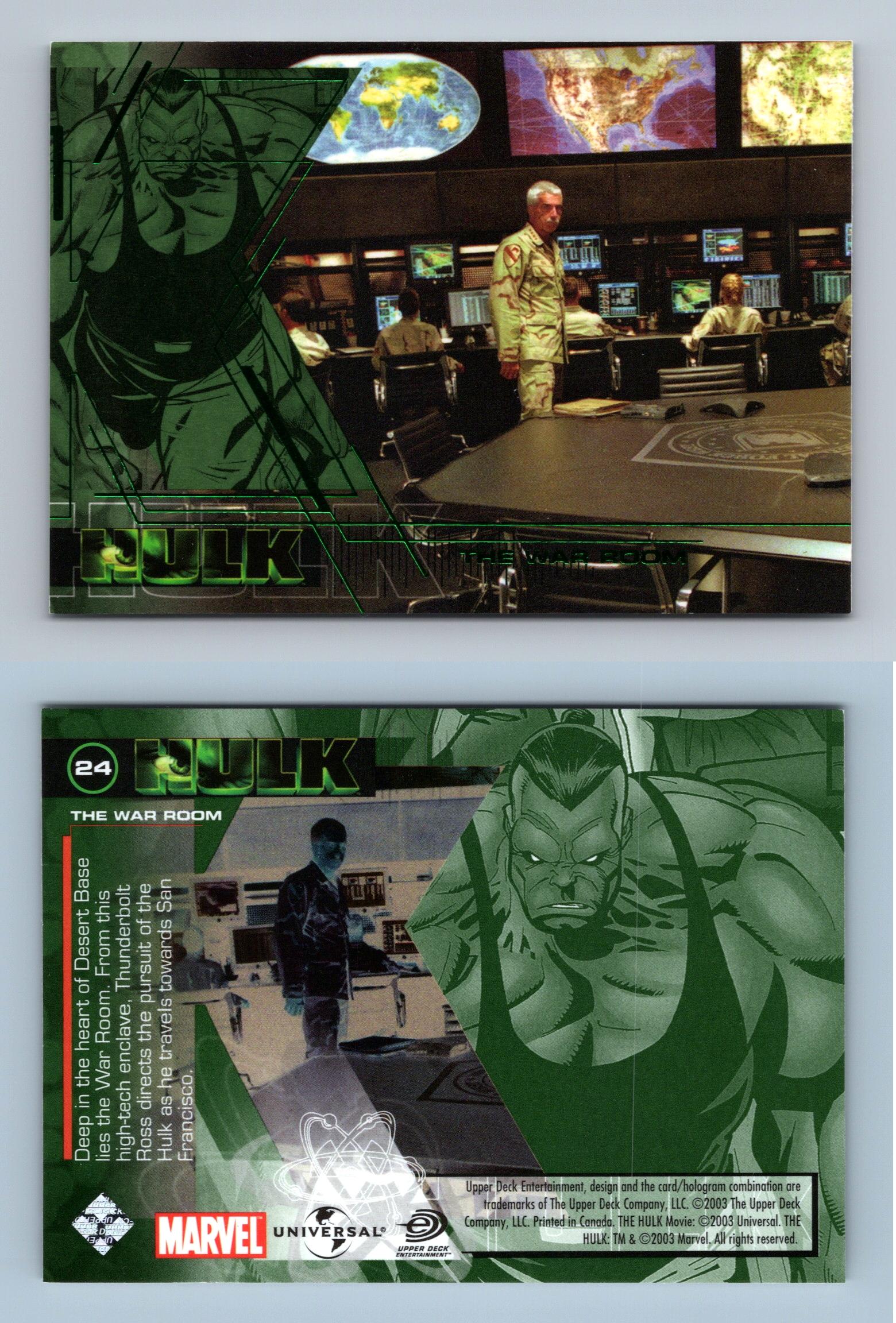The War Room #24 The Hulk Film & Comic 2003 Upper Deck Trading Card
