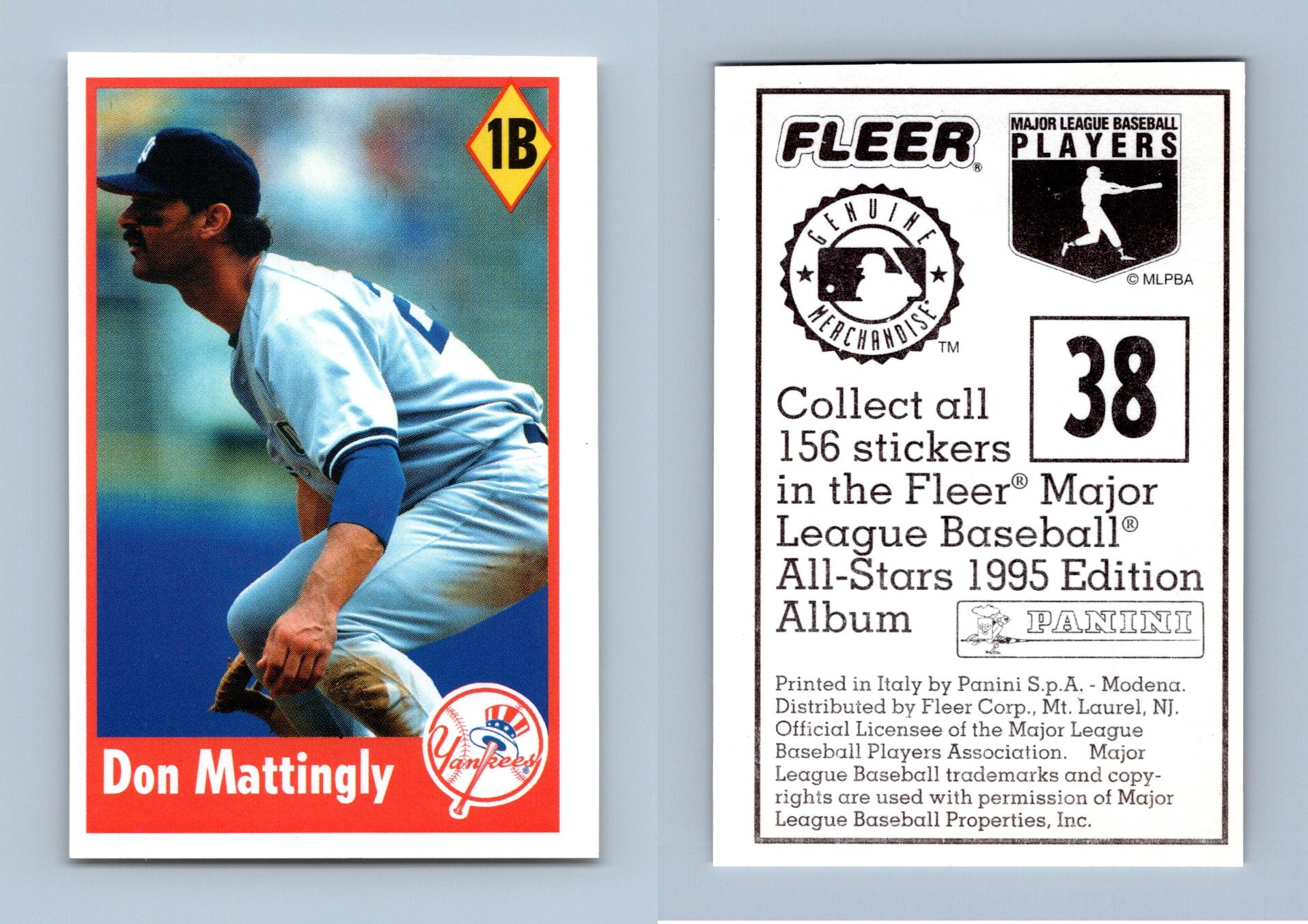 Don Mattingly #38 Fleer Major League Baseball All-Stars 1995 Panini Sticker