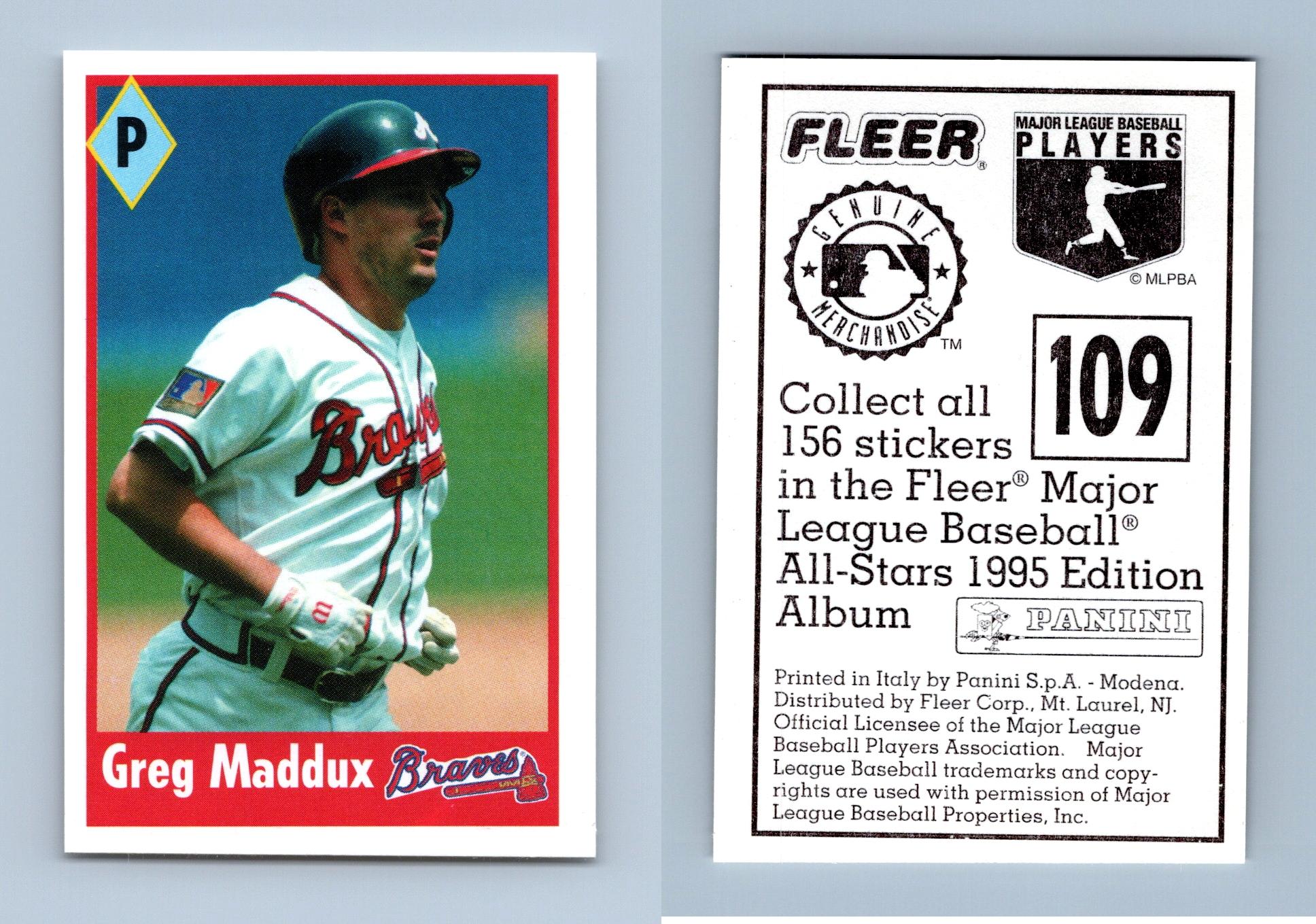 Greg Maddux #109 Fleer Major League Baseball All-Stars 1995 Panini Sticker