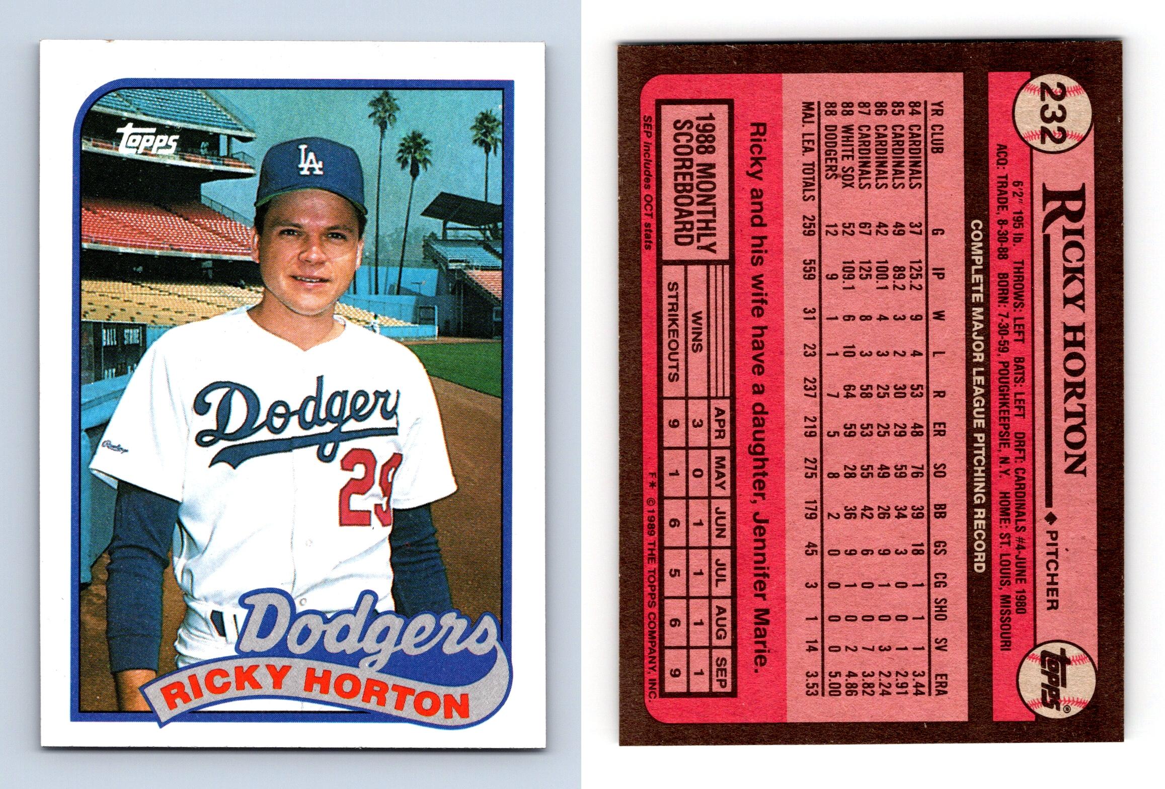  1989 Topps Baseball Rookie Card #264 Rob Dibble