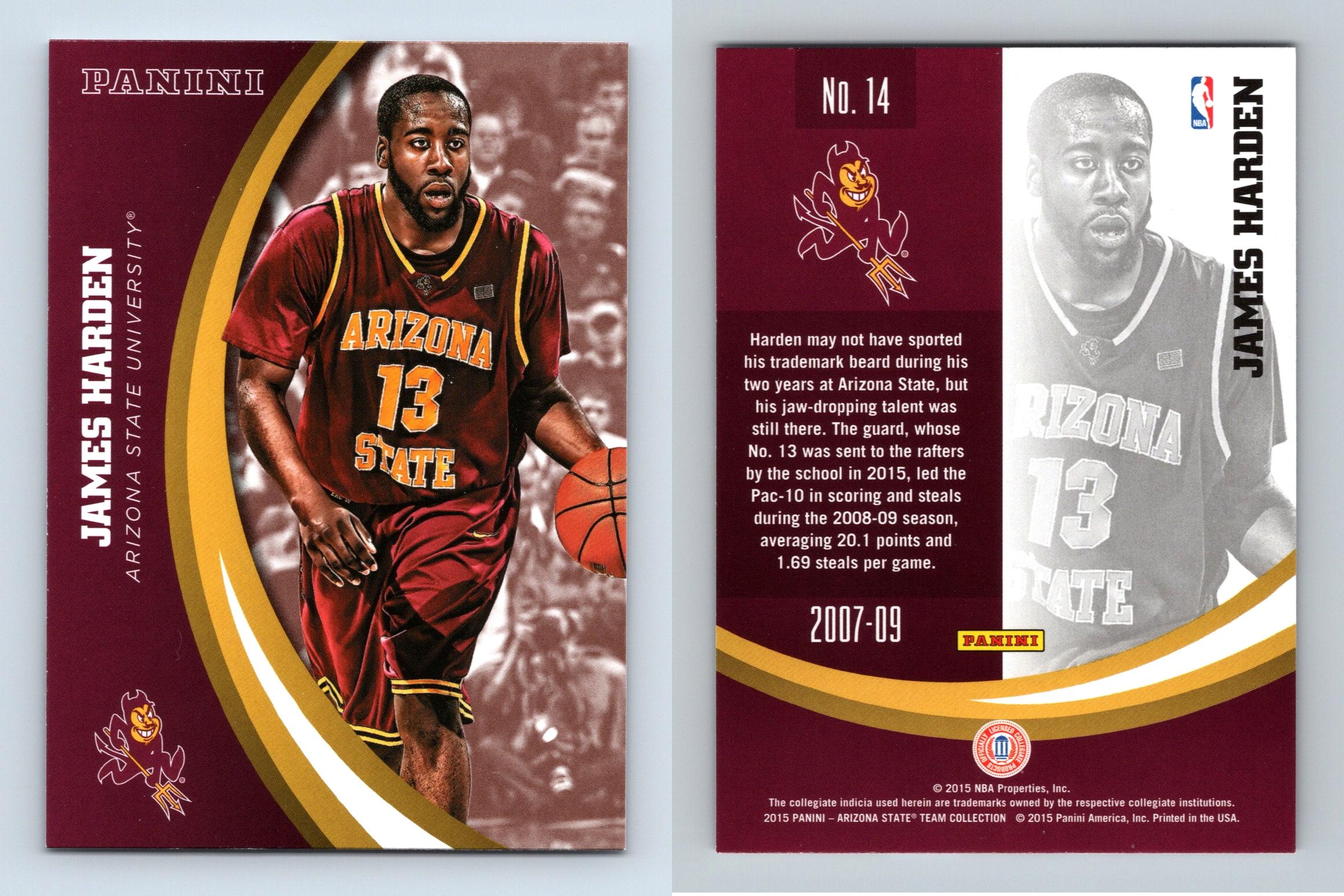 James Harden #14 Arizona State Sun Devils Collegiate 2015 Panini Trading  Card