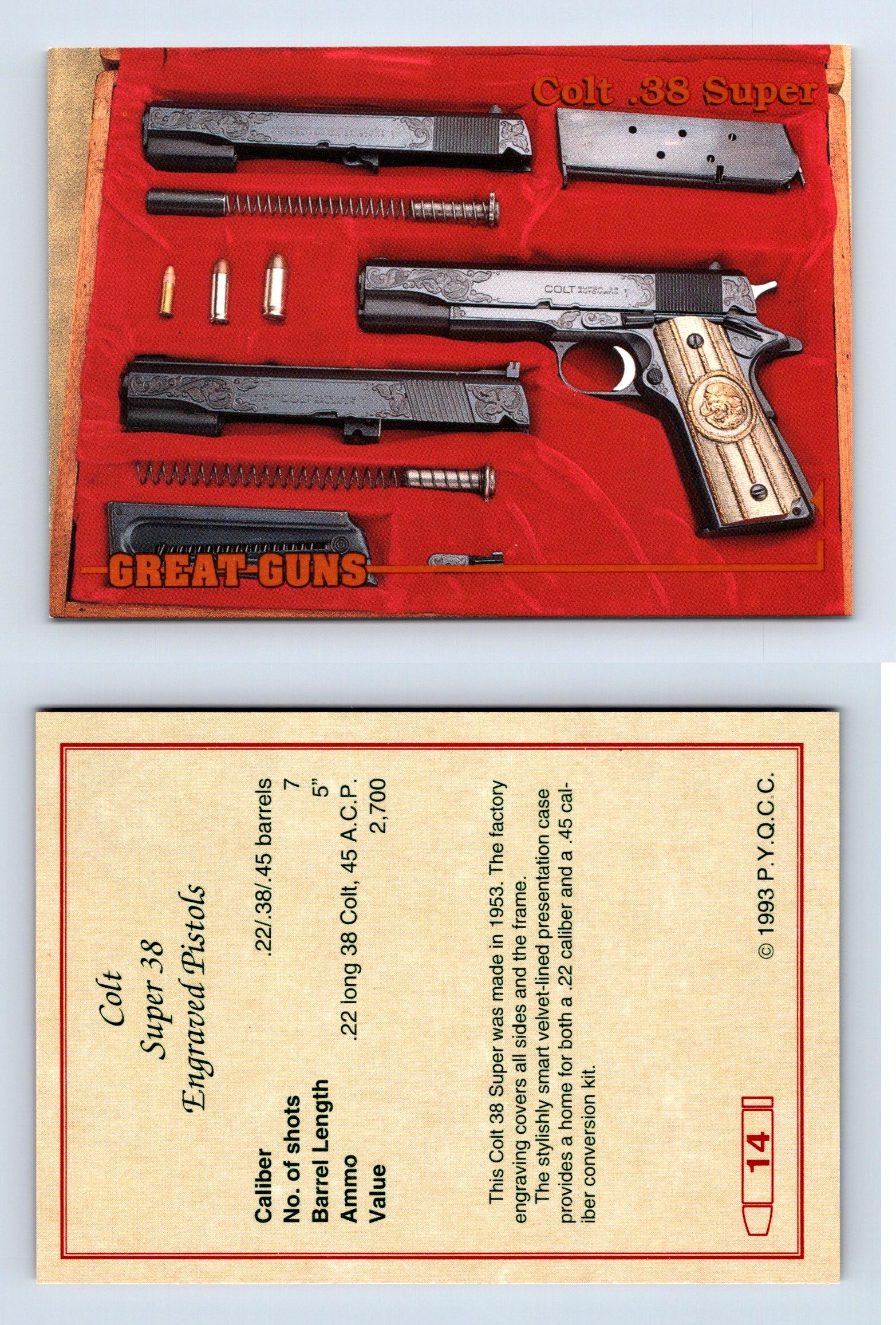Colt .38 Super 14 Great Guns 1993 Performance Years Trading Card