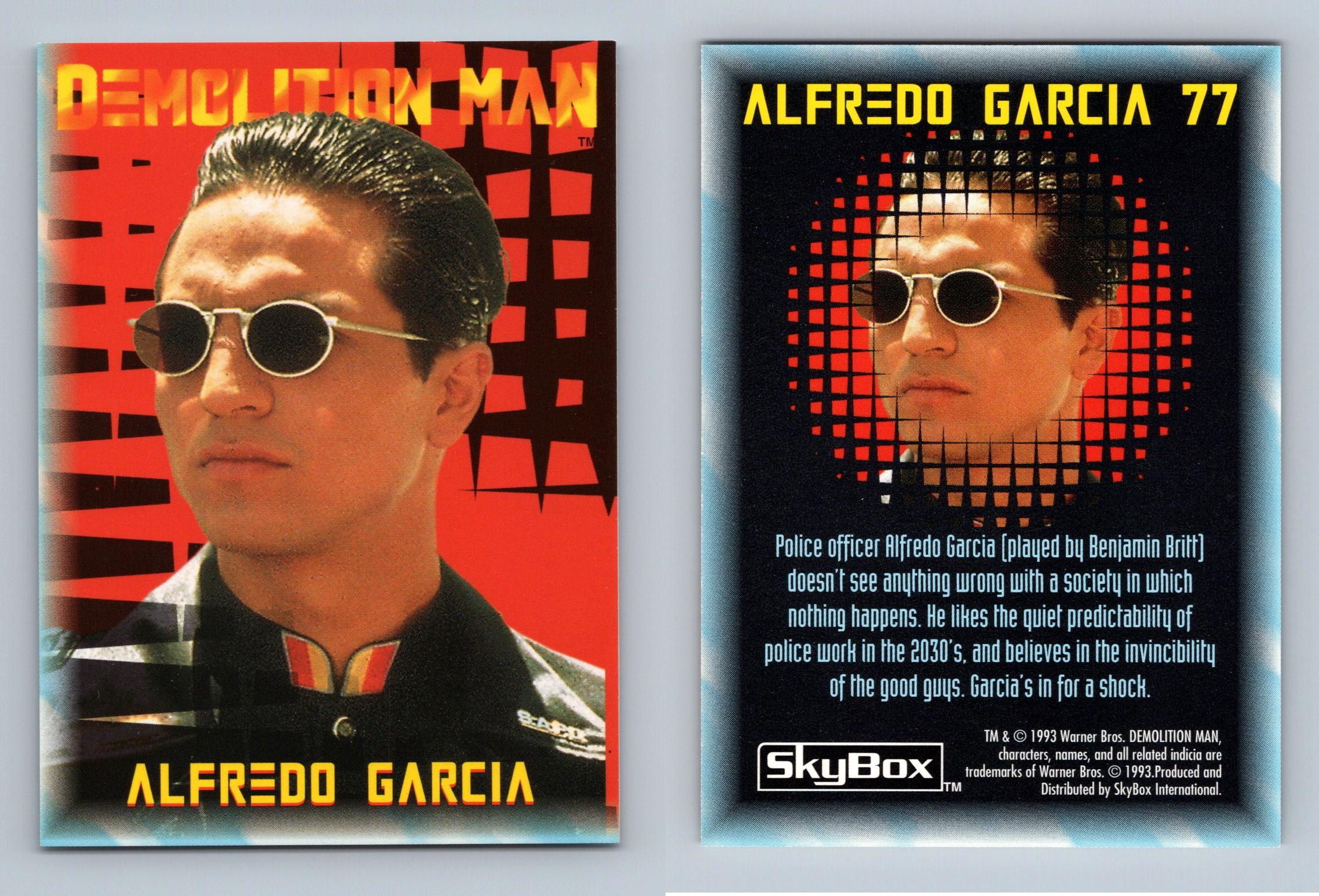 Alfredo Garcia 77 Demolition Man 1993 Skybox Trading Card