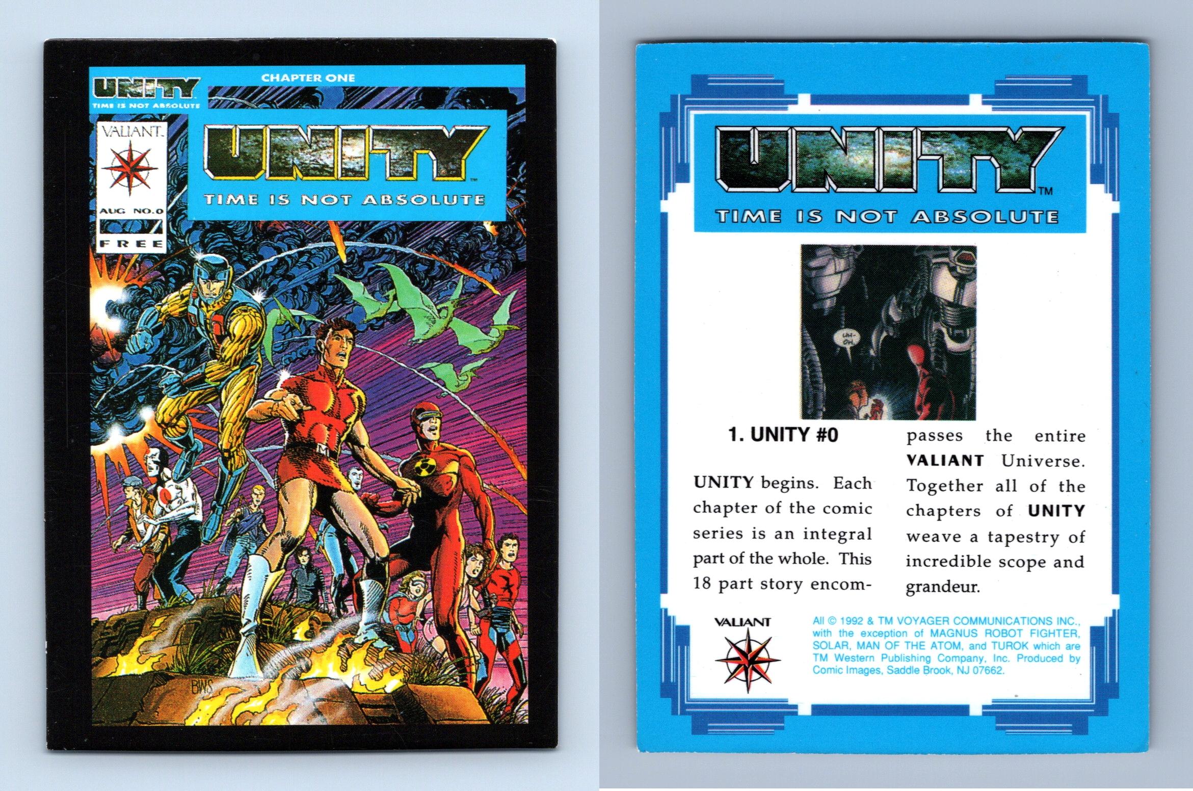 Unity 1 Unity Time Is Not Absolute 1992 Comic Images Trading Card