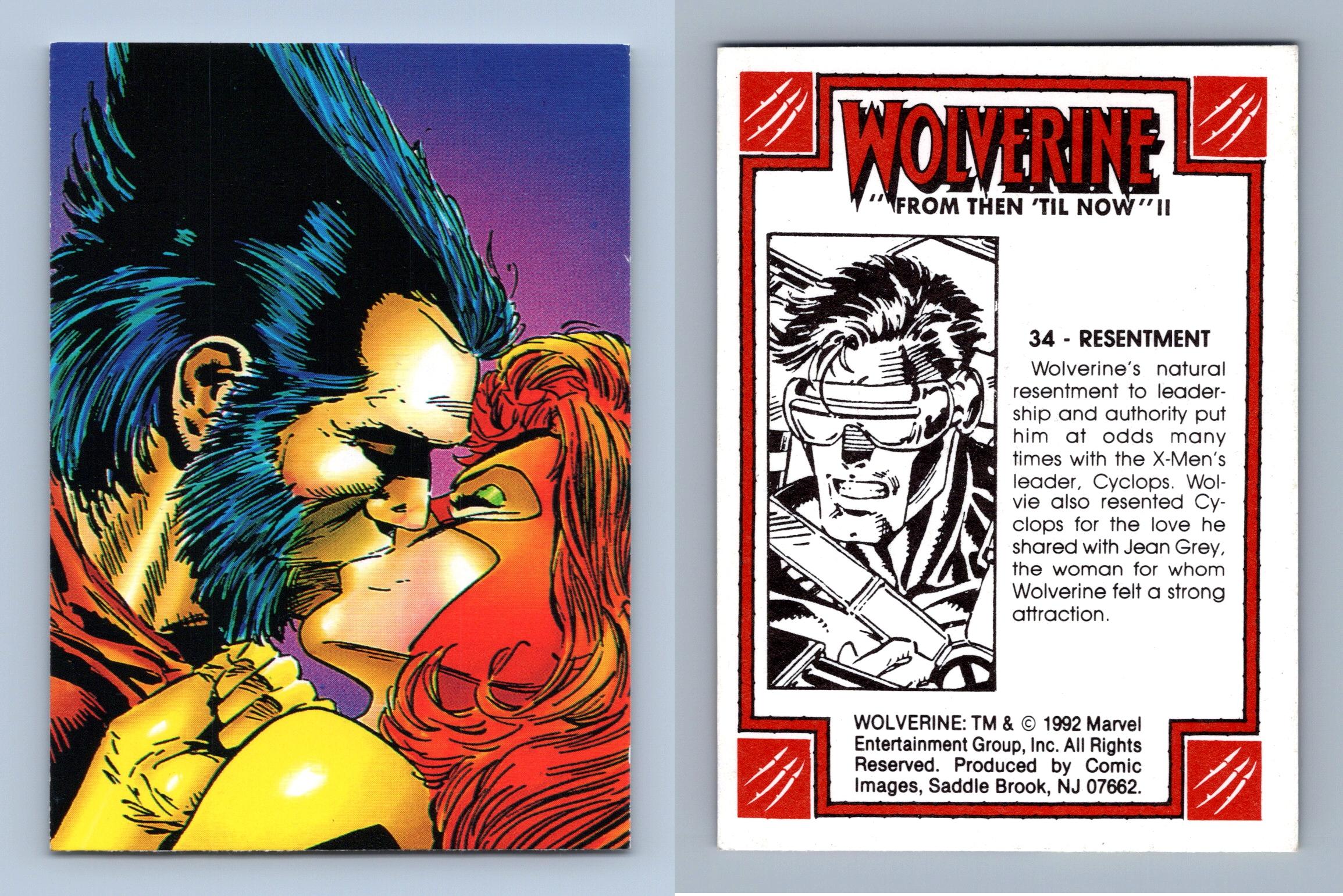 Resentment #34 Wolverine From Then Til Now II 1992 Comic Images Trading Card - Picture 2 of 2