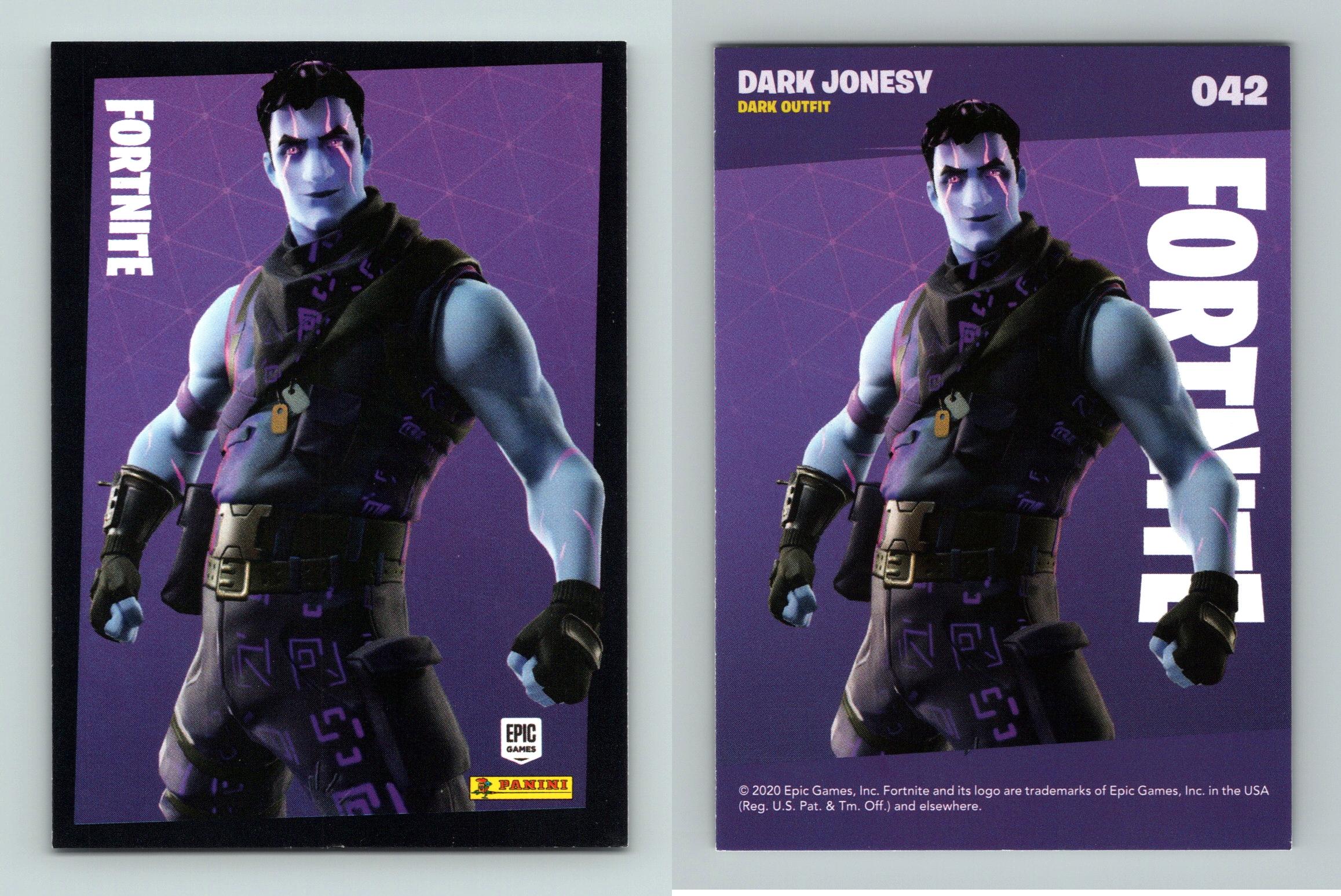 Dark Jonesy 42 Fortnite Reloaded 2020 Panini Dark Outfit Trading Card