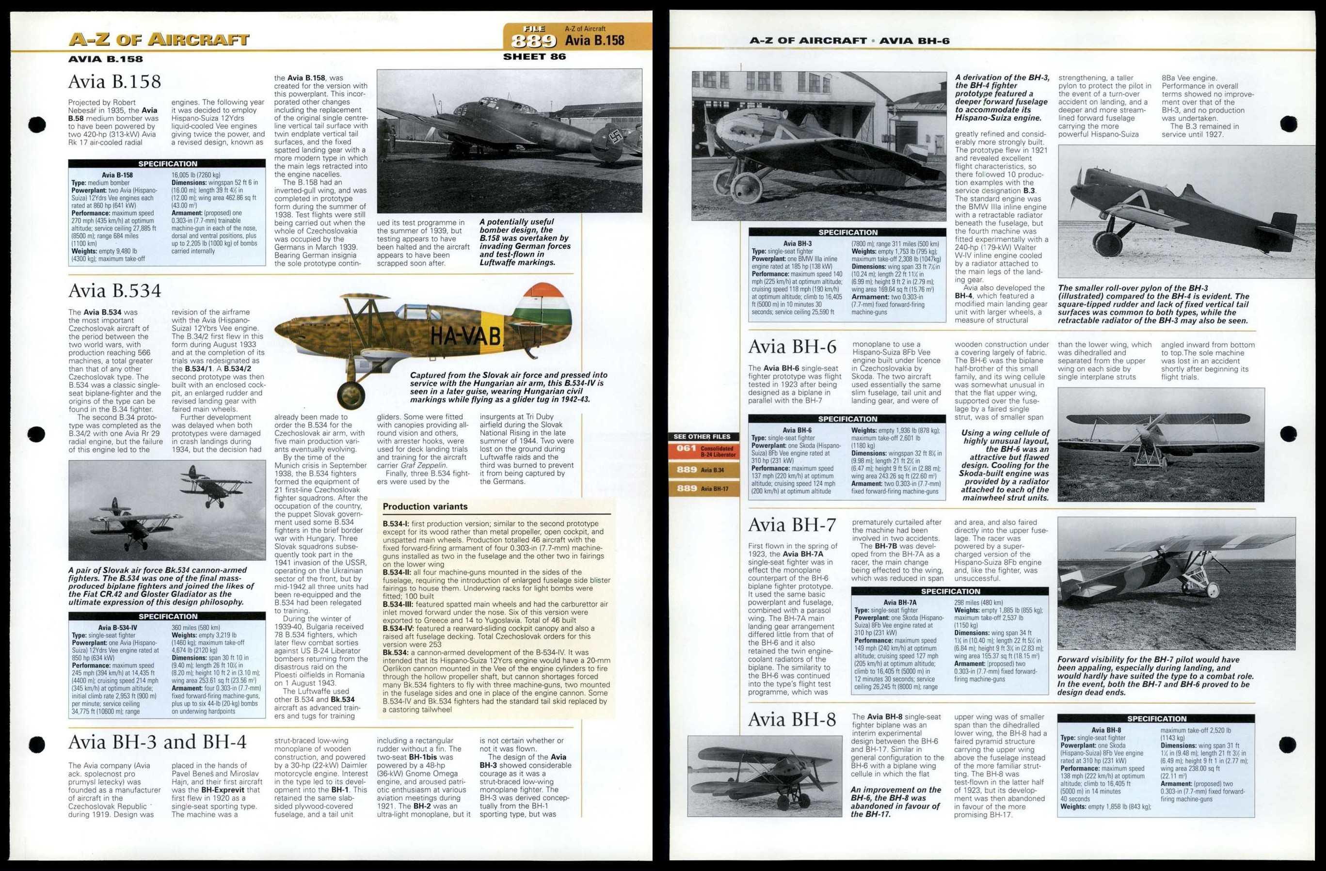 Avia B.158 Avia BH 8 A Z 889 World Aircraft Information Page