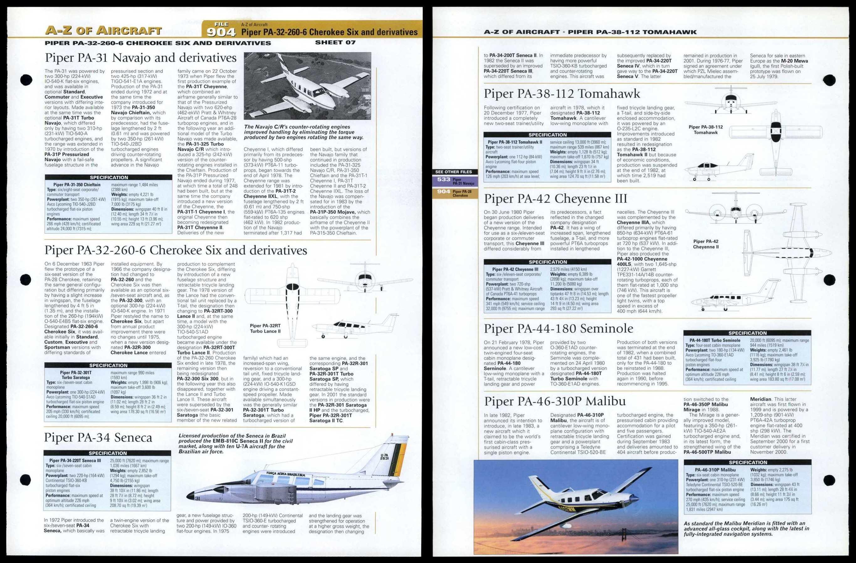 Piper PA 31 Piper PA 46 310P A Z 904 World Aircraft