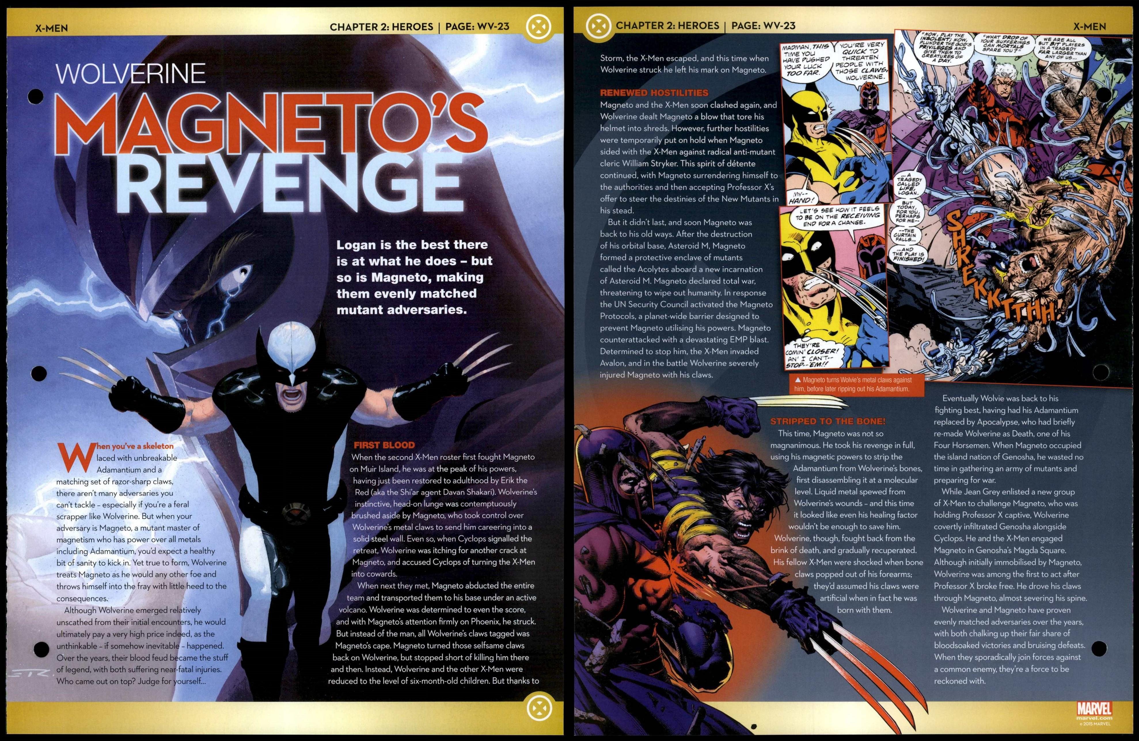 Magneto #39 s Revenge Wolverine #WV 23 Heroes X Men Marvel Fact File Page