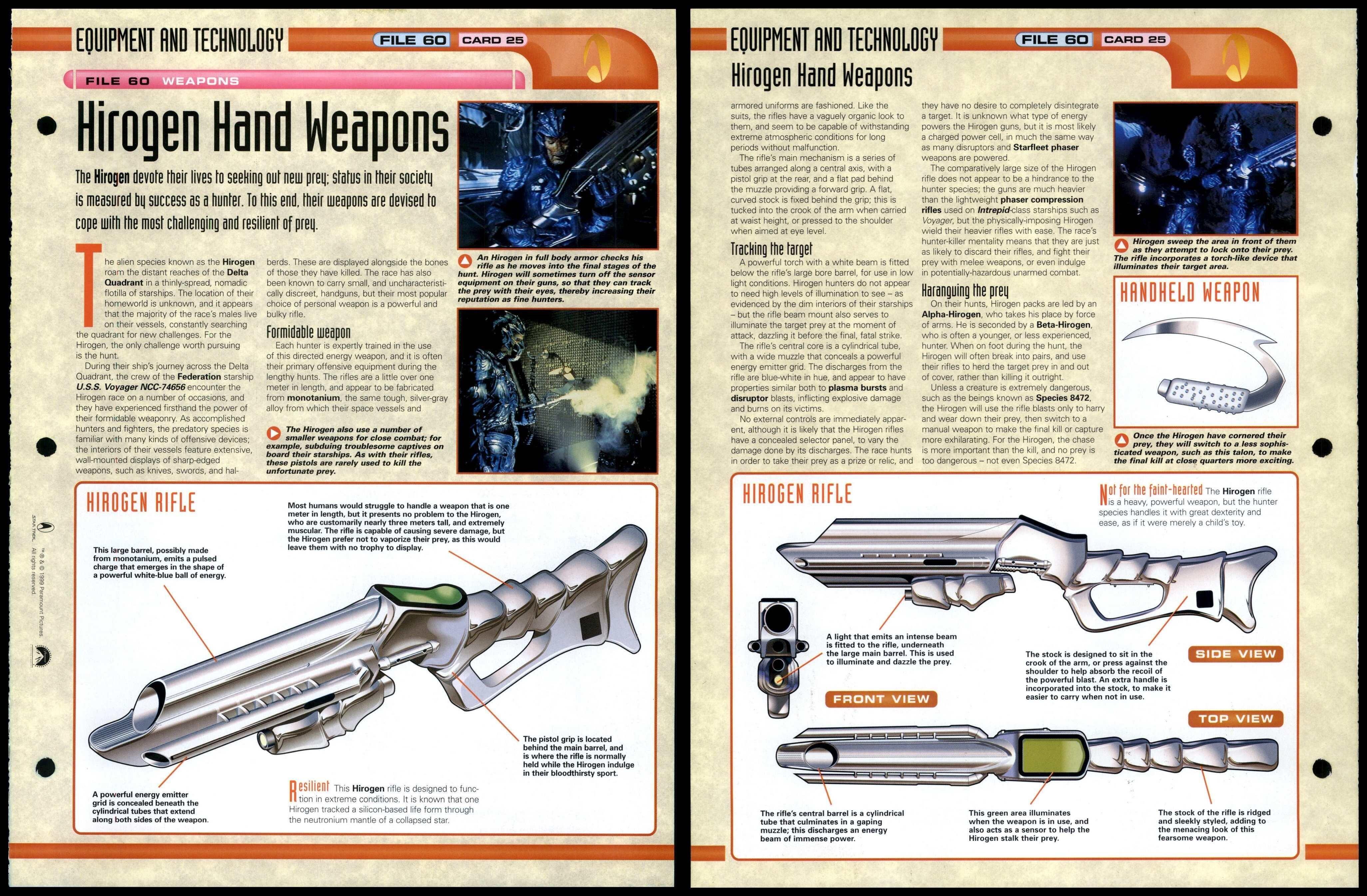 Hirogen Hand Weapons Weapons Star Trek Fact File Page