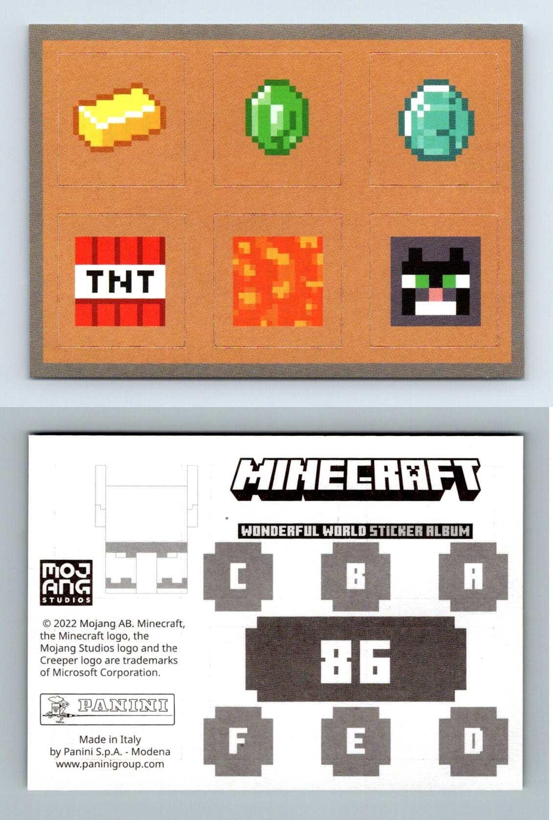 Minecraft Wonderful World #86 A F Panini 2022 Sticker