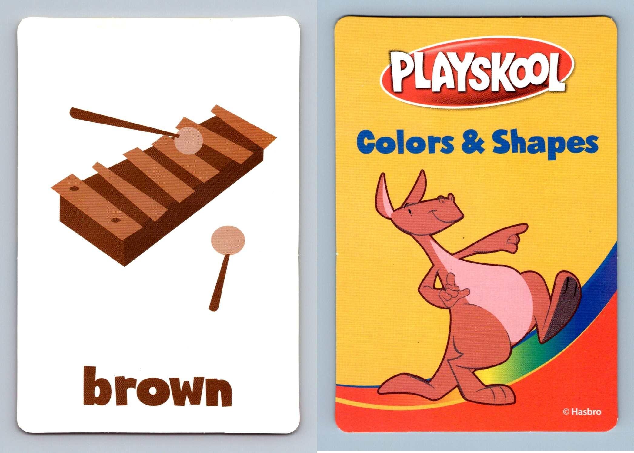 Brown Xylophone Colors Shapes Basic Skills Pre K K Flash Card