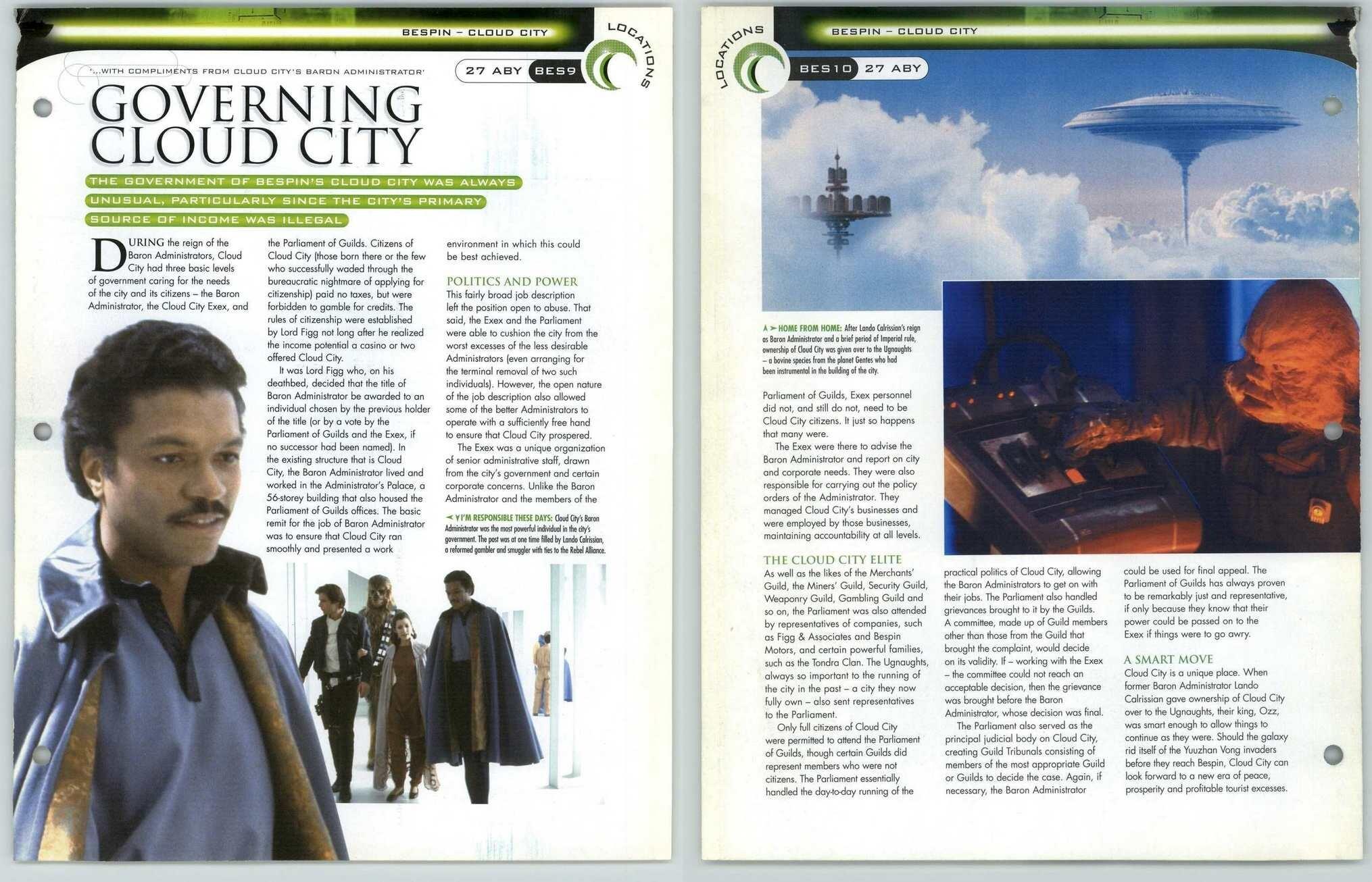 Governing Cloud City BES910 Bespin Locations Star Wars Fact File Page