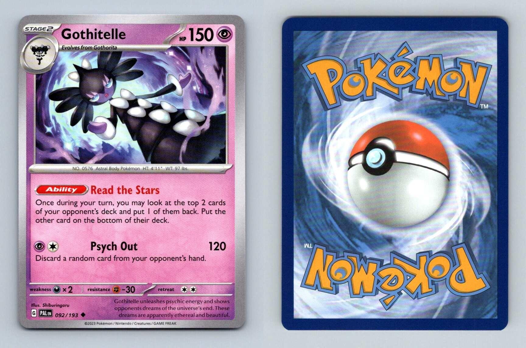 Gothitelle #92 SV Paldea Evolved Uncommon Pokemon 2023 TCG Card