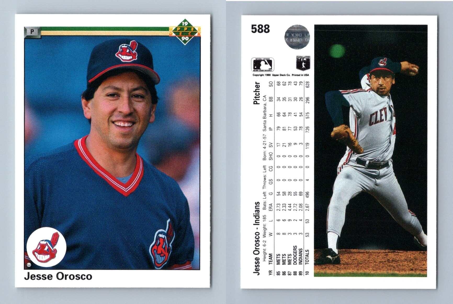 Jesse Orosco - Indians #588 Upper Deck 1990 Baseball Trading Card