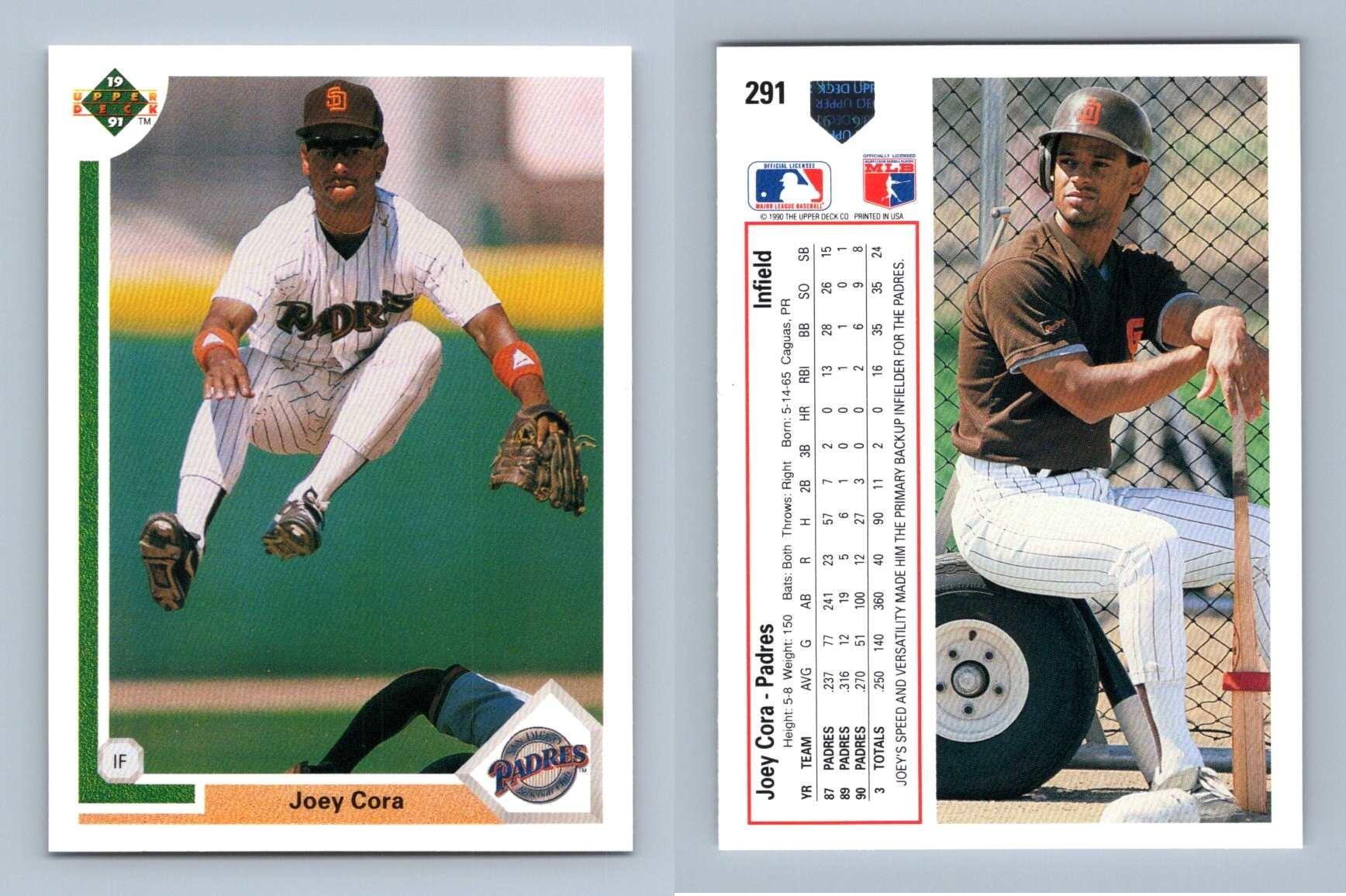Joey Cora - Padres #291 Upper Deck 1991 Baseball Trading Card