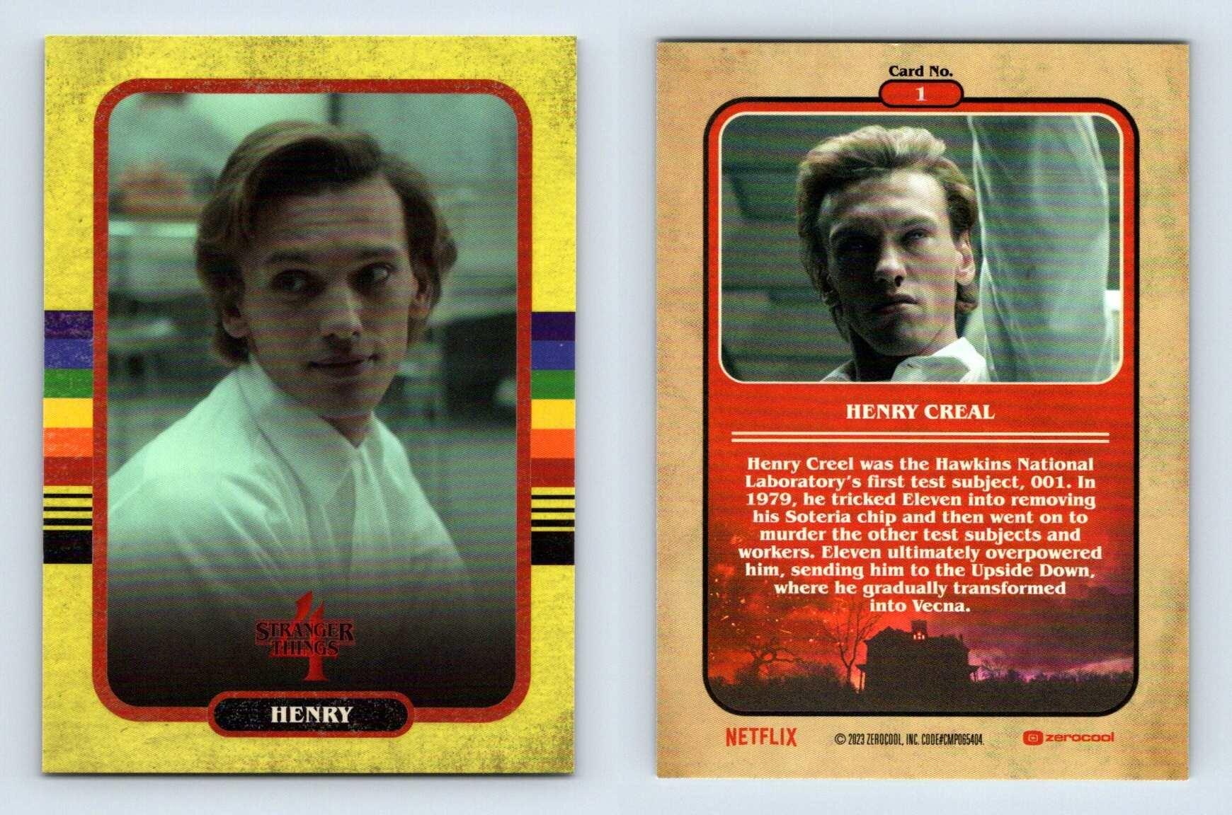 Henry 1 Stranger Things 4 Zerocool 2023 Yellow Parallel Trading Card