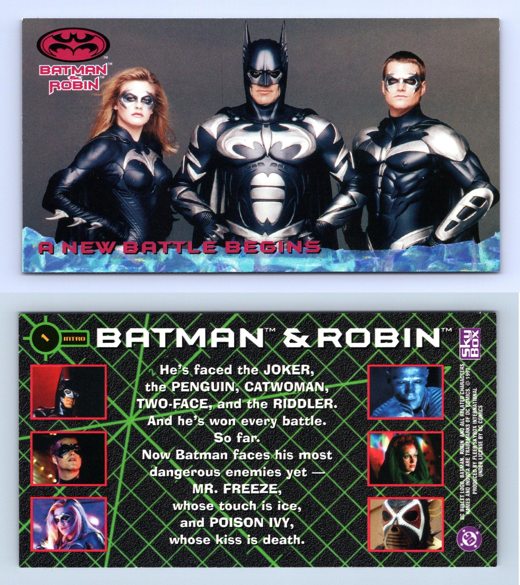 A New Battle Begins 1 Batman & Robin Widevision 1997 Skybox Trading Card