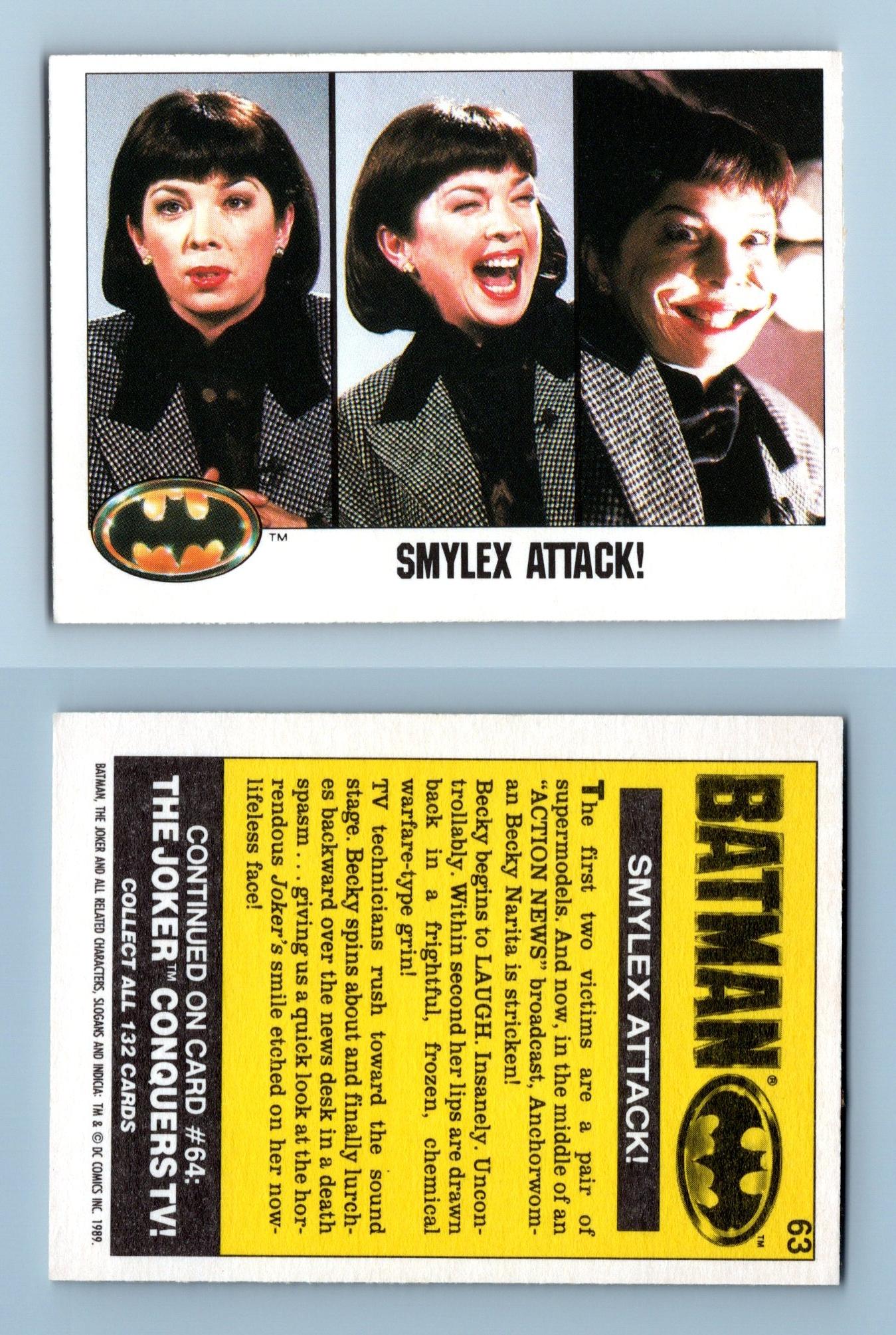 Smylex Attack! #63 Batman 1989 Topps Trading Card