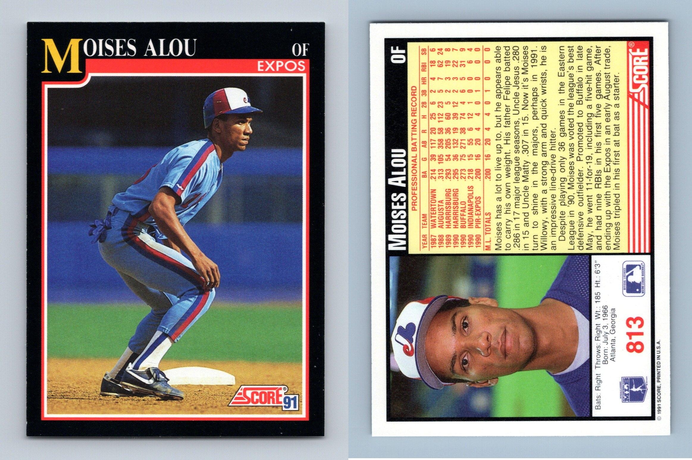 Moises Alou - Expos #813 Score 1991 Baseball Trading Card