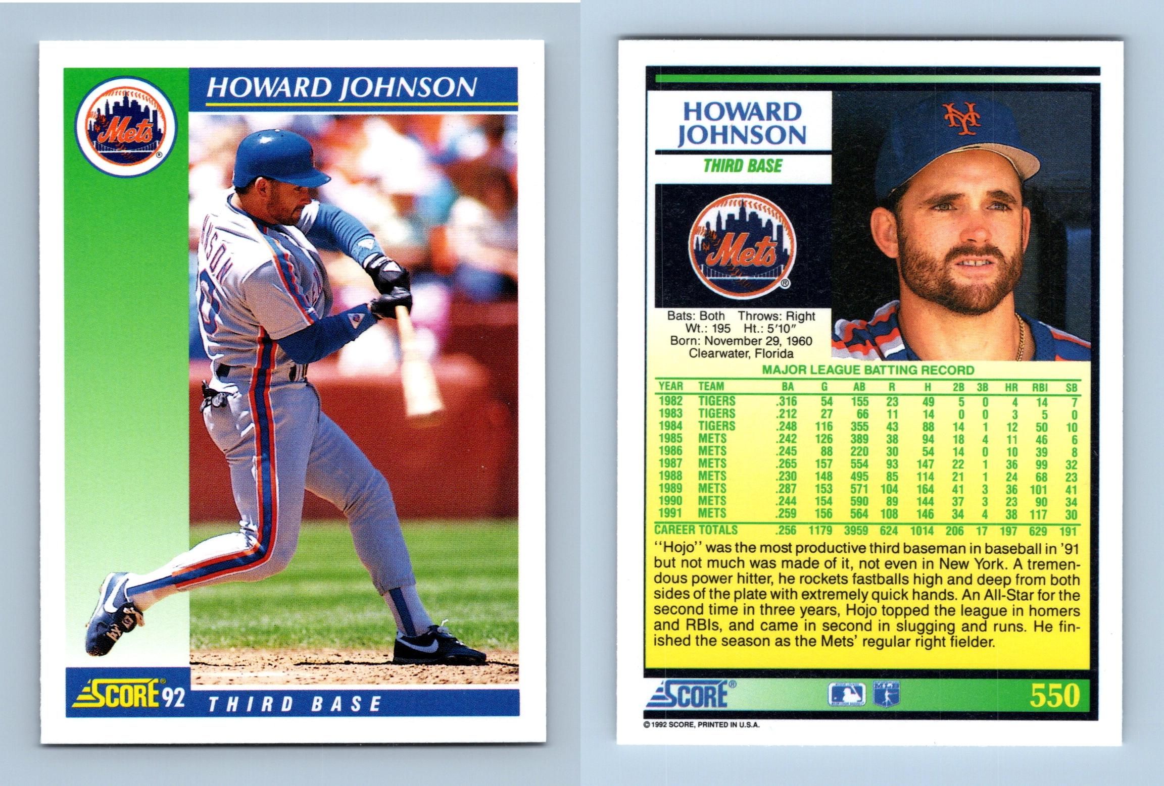 howard johnson baseball card