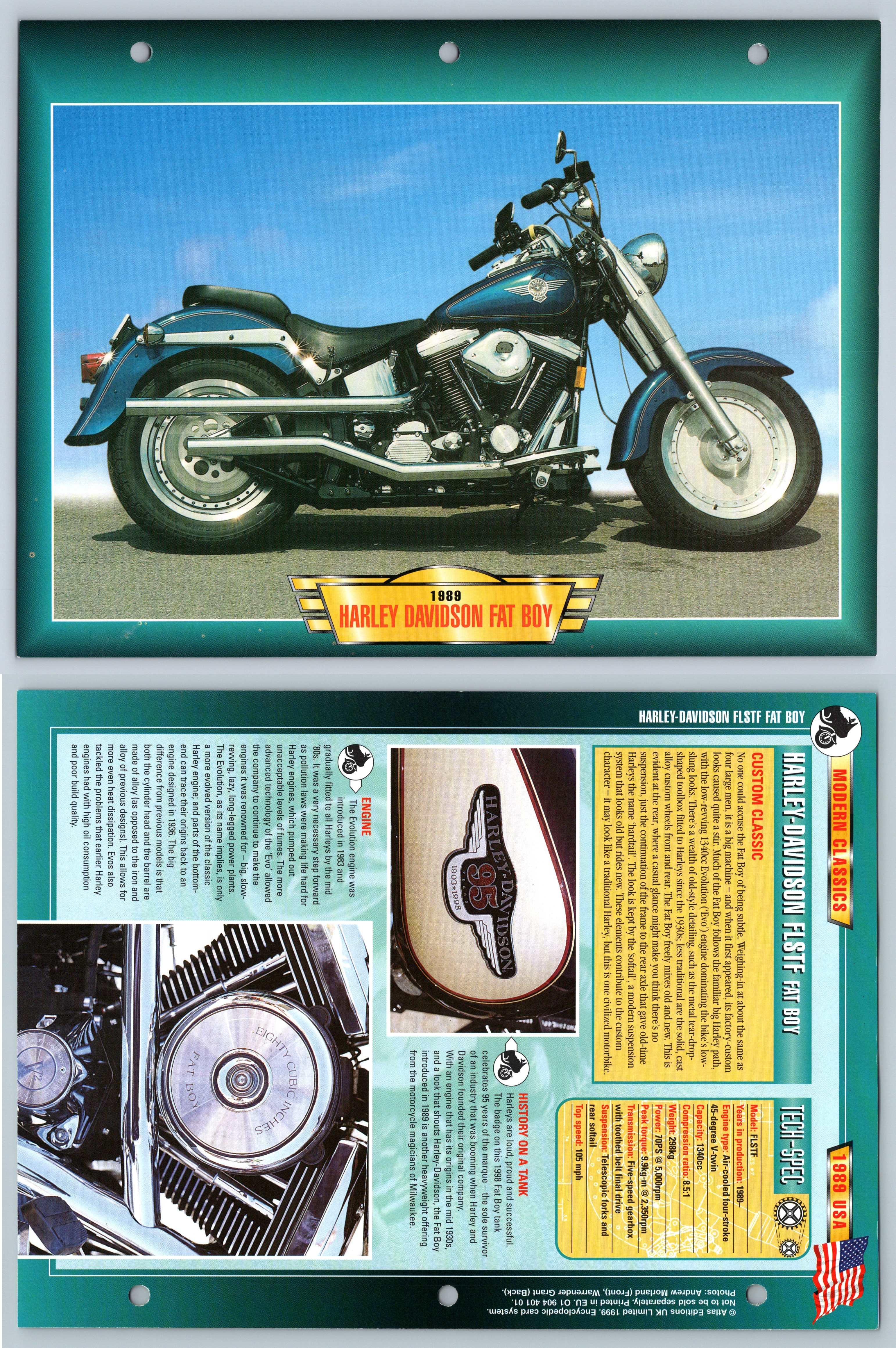 Harley davidson fat boy 1989 hot sale