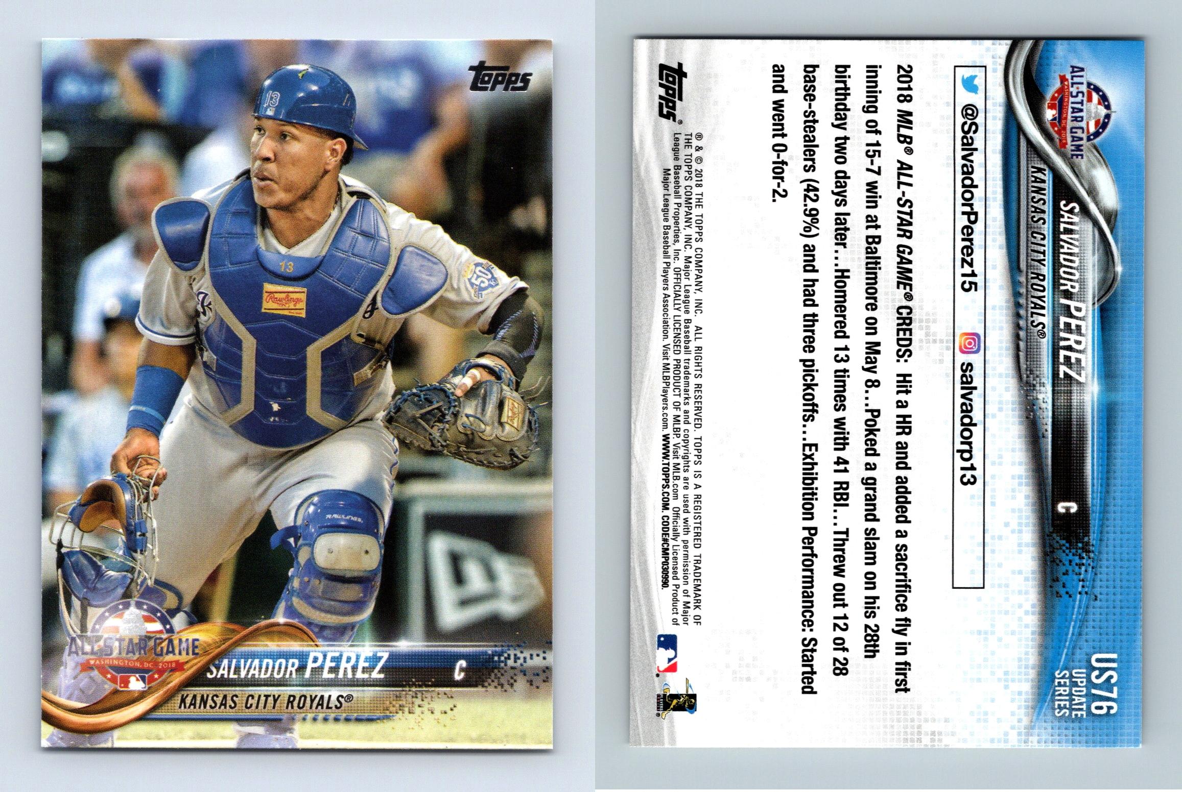 Salvador Perez Game Worn Jersey Baseball Card