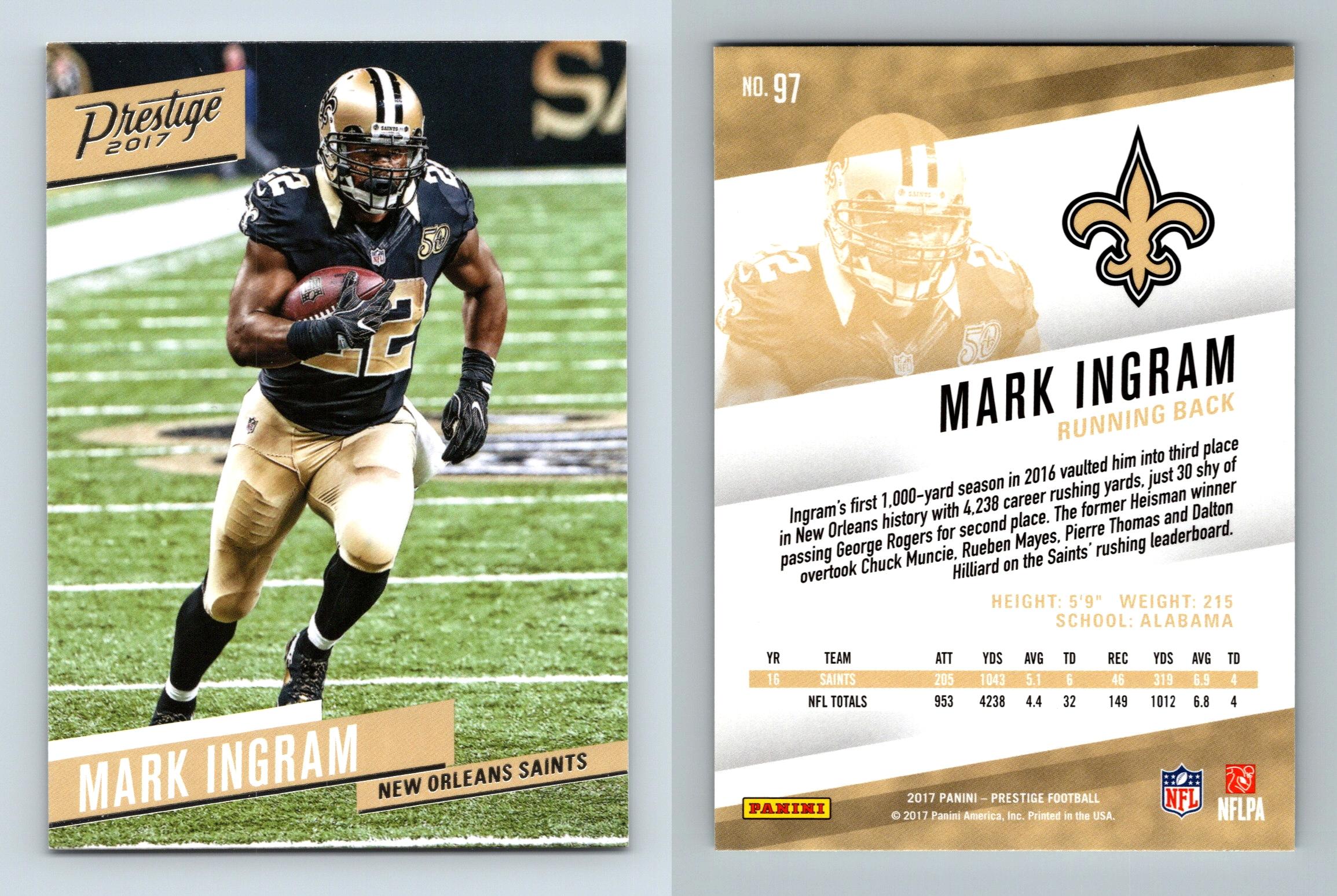 Mark Ingram - Saints #97 Prestige Football 2017 Panini Trading Card