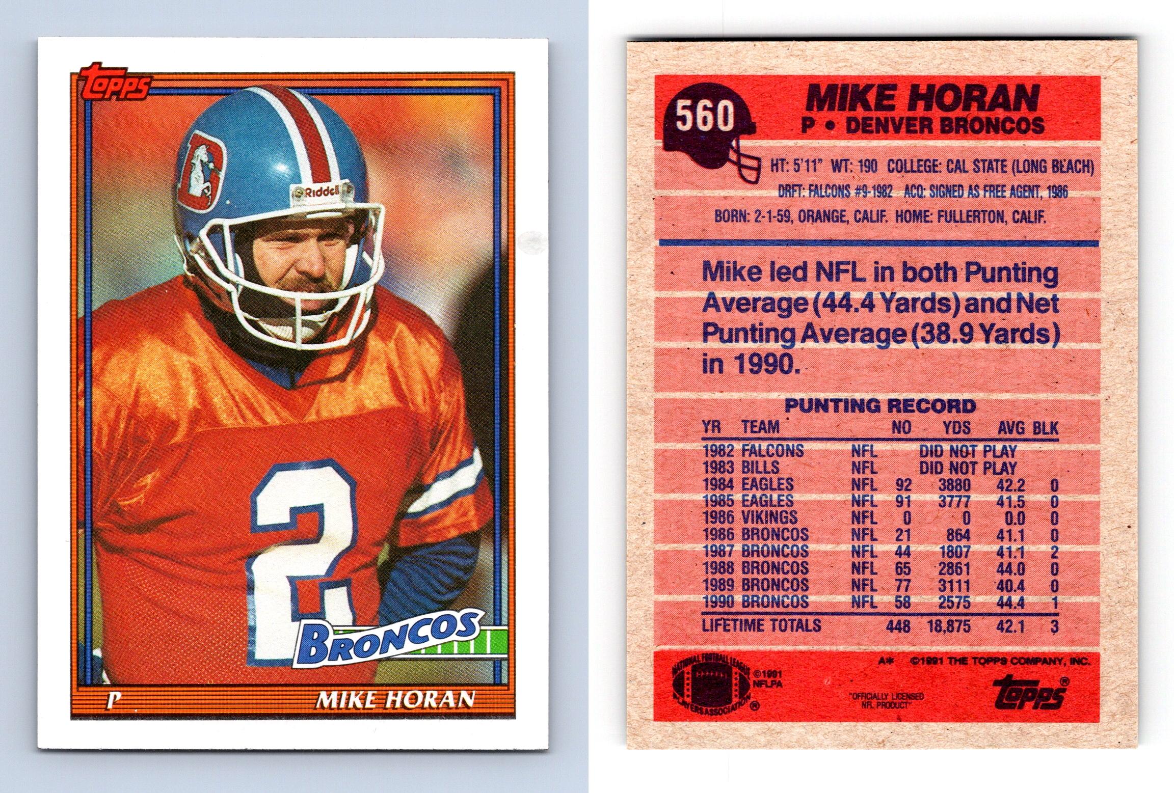 1992 Stadium Club Mike Horan Denver Broncos #431