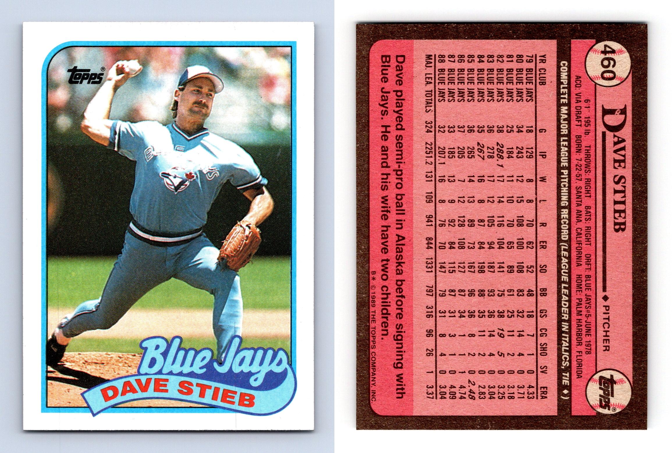 1989 Topps Dave Stieb Toronto Blue Jays #460